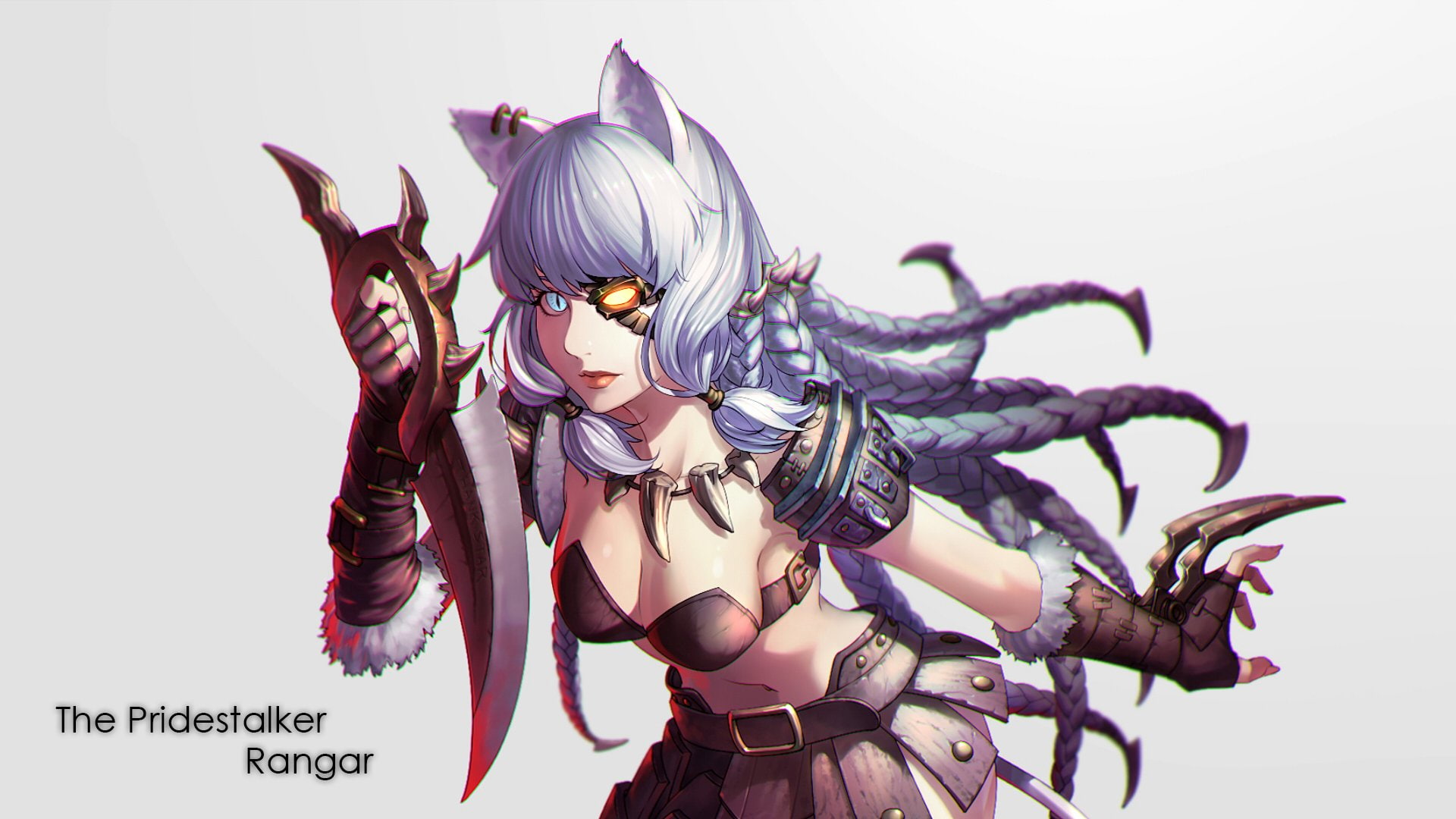 Video Game, League Of Legends, Animal Ears, Knife, Long Hair