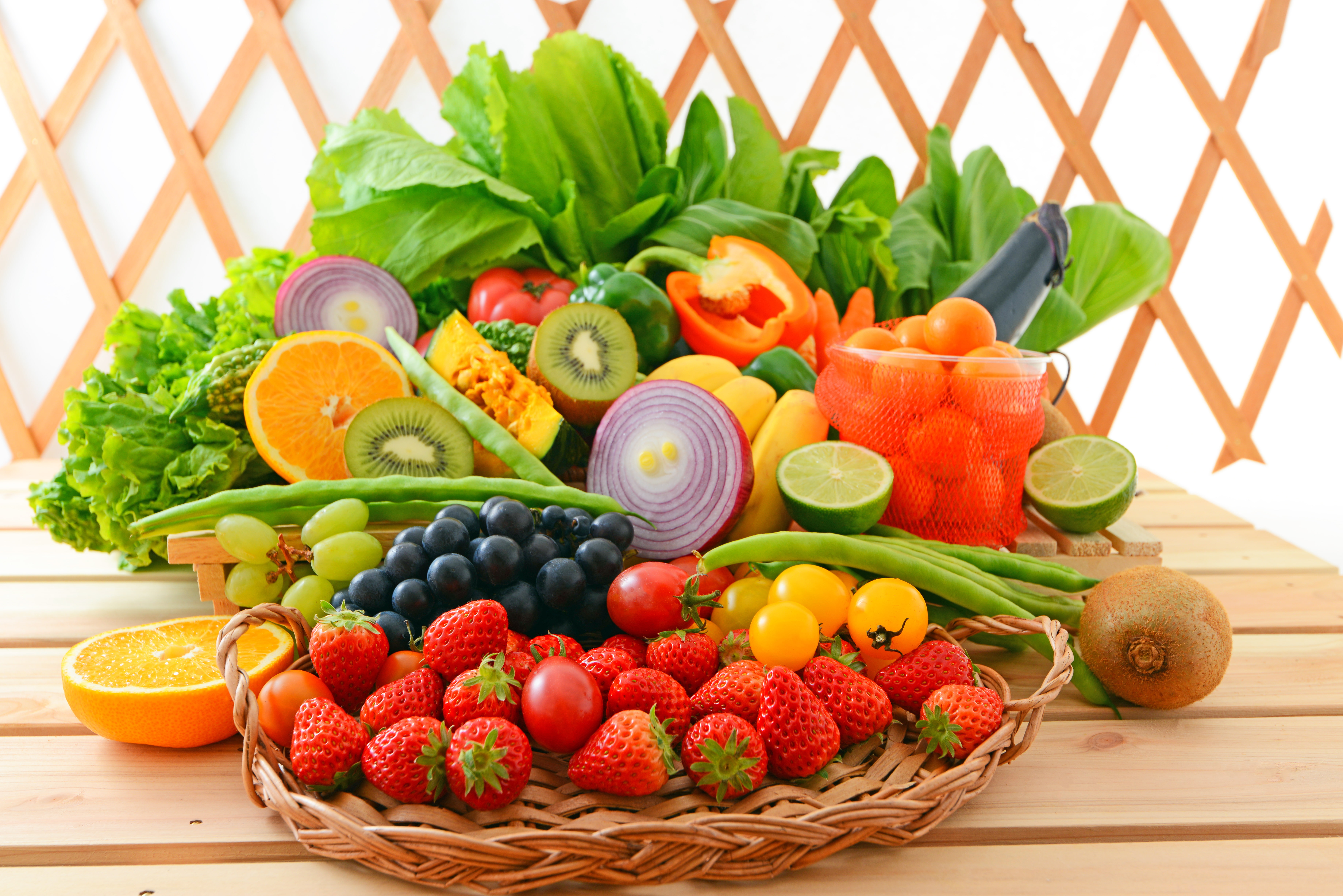 assorted vegetables, berries, fruit, fresh, fruits, food, freshness