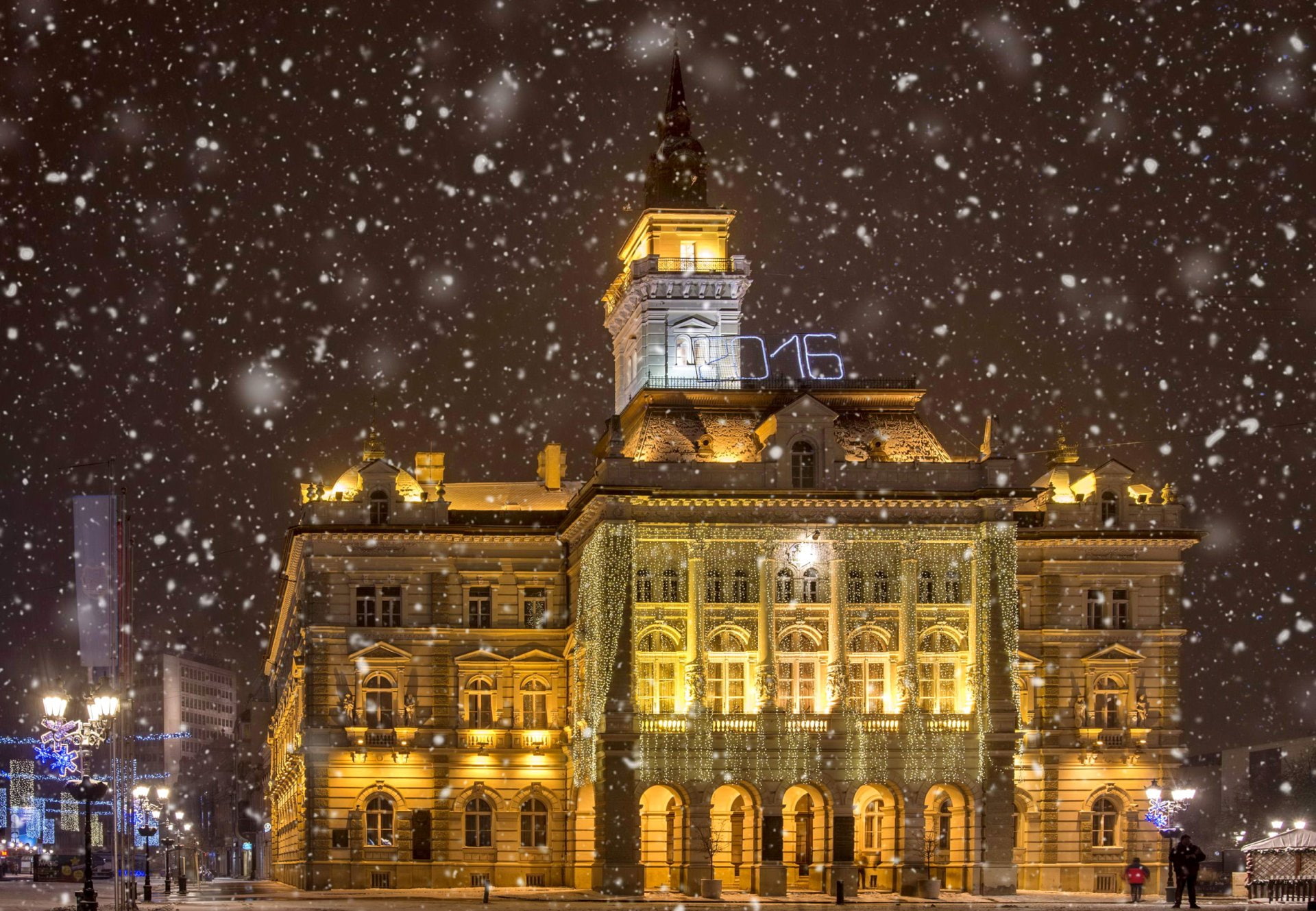 Cities, City, Cityscape, Man Made, Novi Sad, Serbia, Snowfall