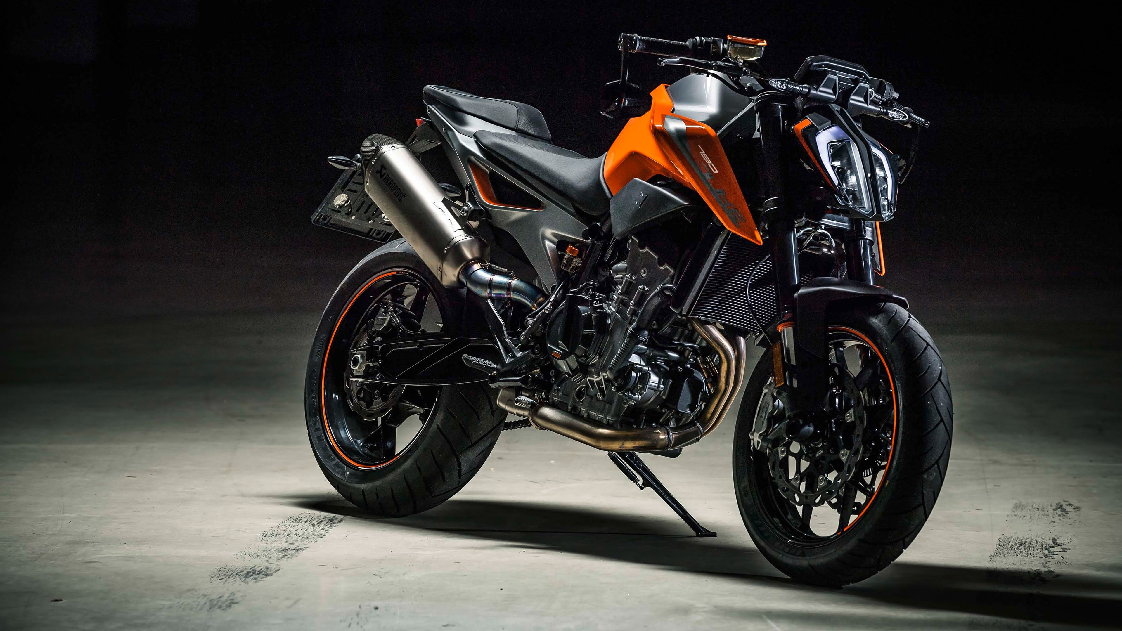 black and orange cruiser motorcycle, KTM Duke 790, 2018 Bikes
