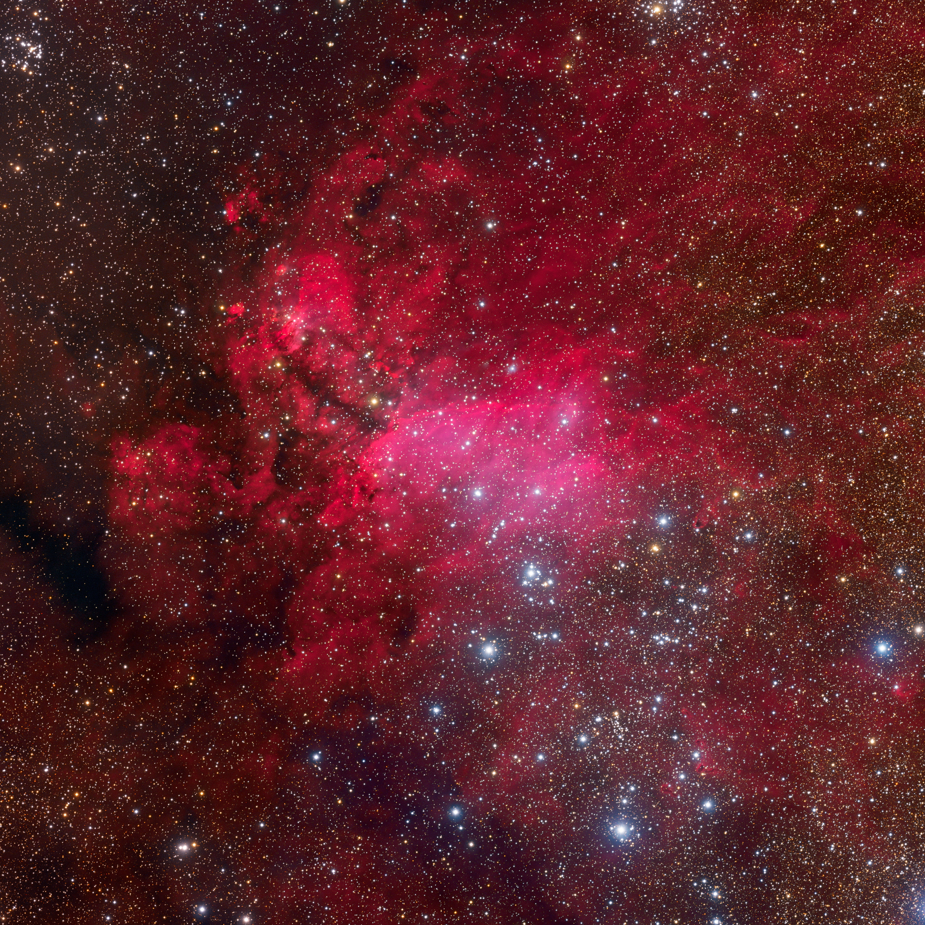 stars, Scorpio, constellation, emission nebula, IC 4628, astronomy