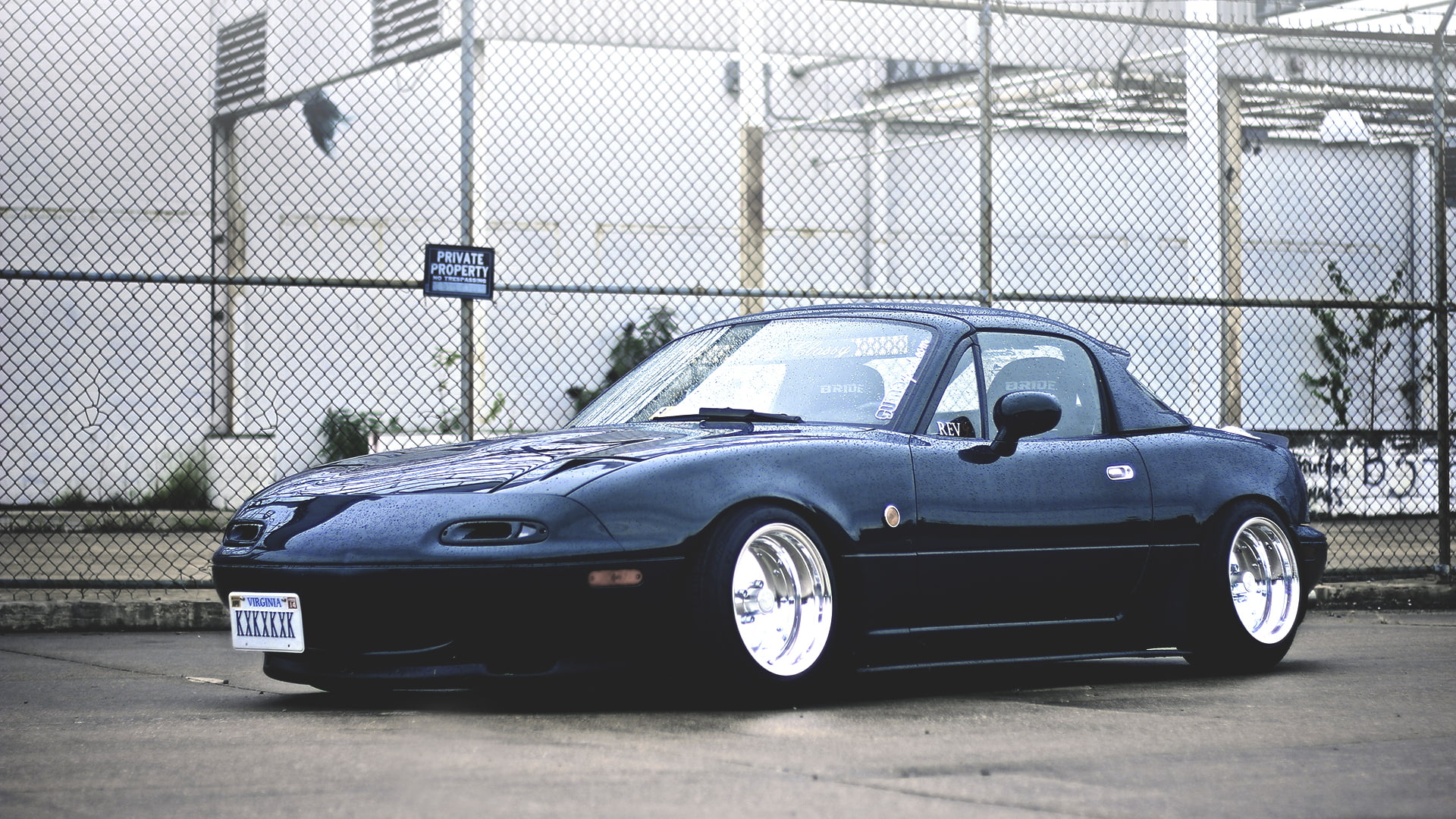 Free download | HD wallpaper: black convertible coupe, Mazda, stance ...