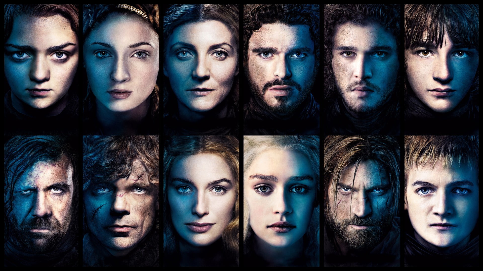 Game of Throne character portrait collage photo, anime, Game of Thrones