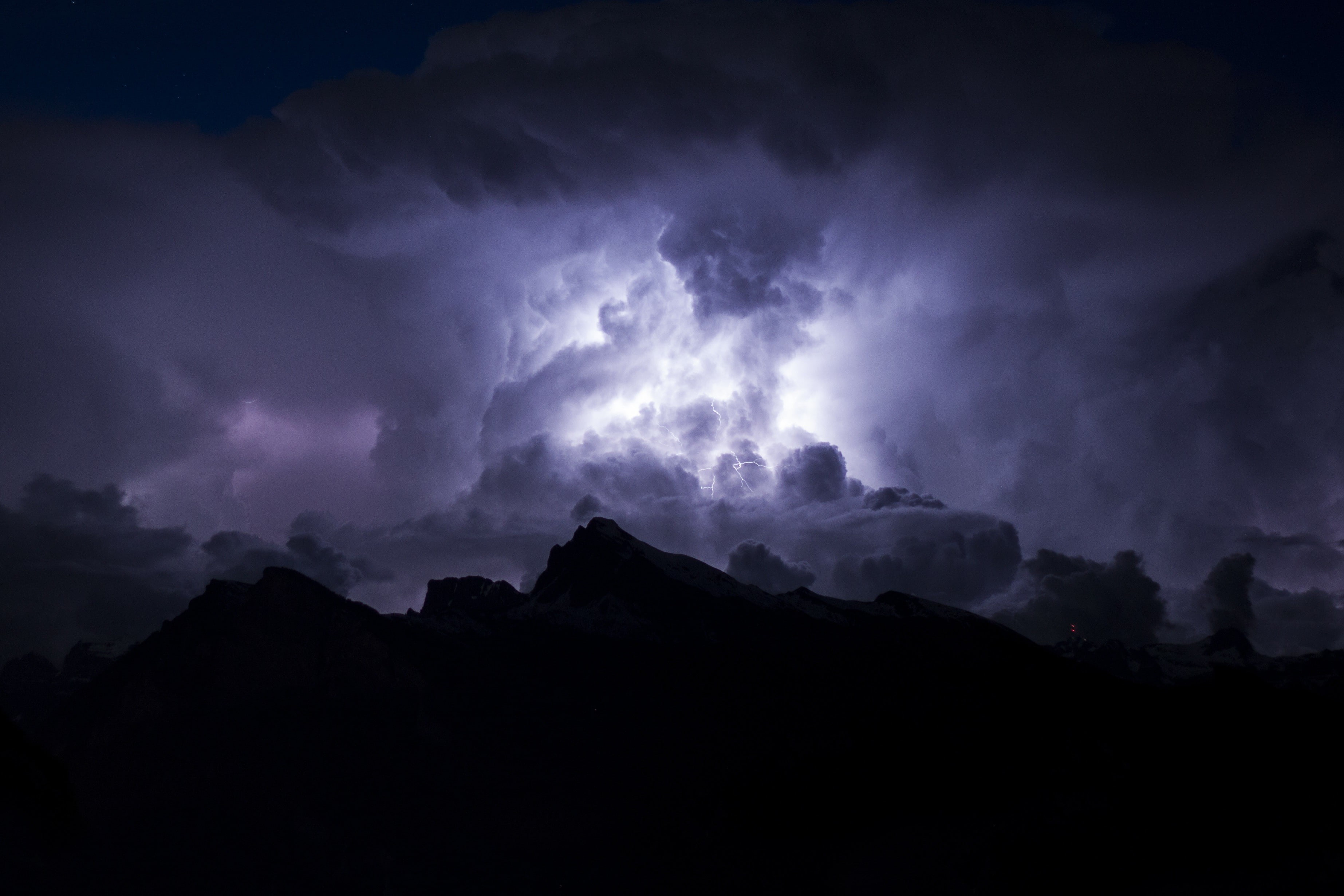 Lightning, nature, storm