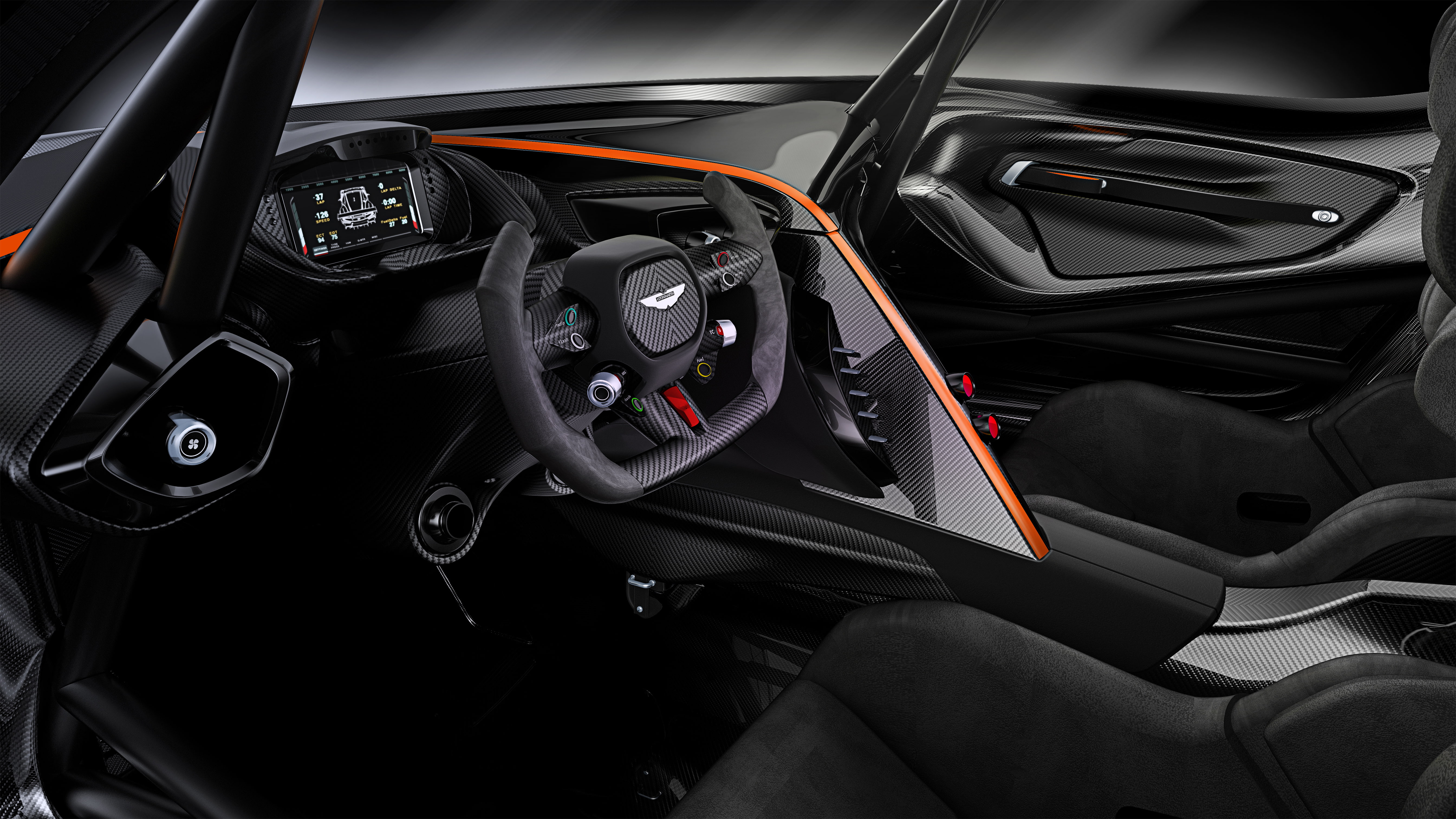 Aston Martin, Aston Martin Vulcan, Car, Interior, Steering Wheel