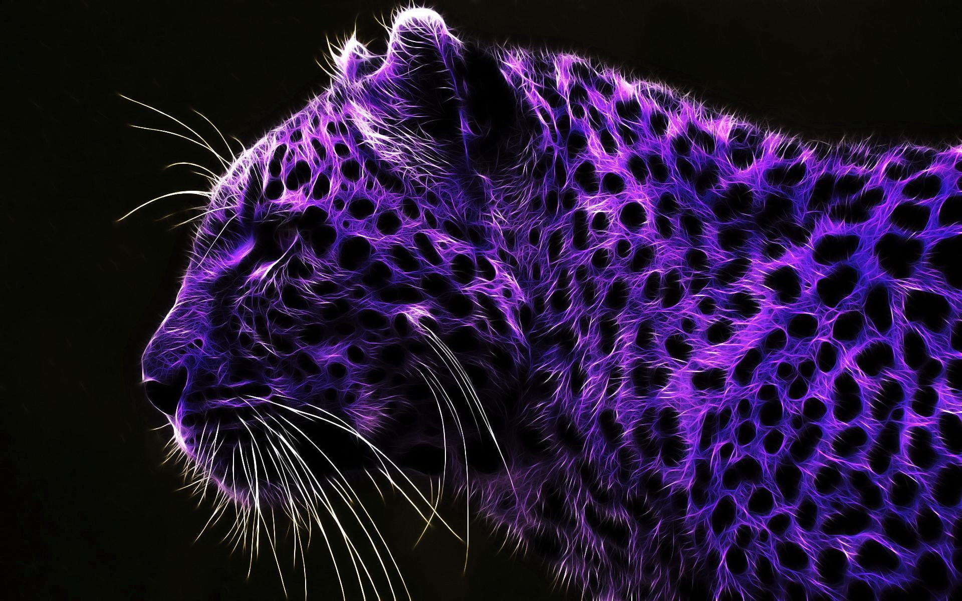 Purple Leopard, wild, pretty, spots, animal, animals