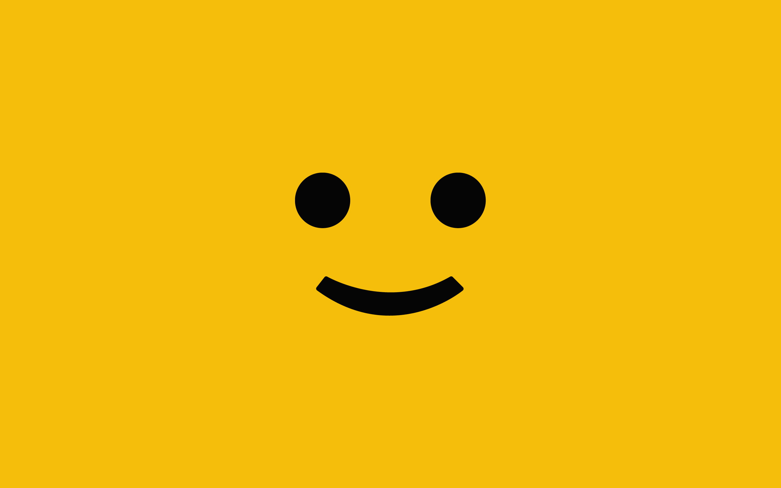 smiley face emoticon wallpaper, LEGO, minimalism, yellow, yellow background