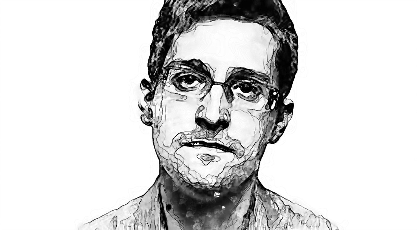 black, Edward Snowden, painting, People, portrait, white