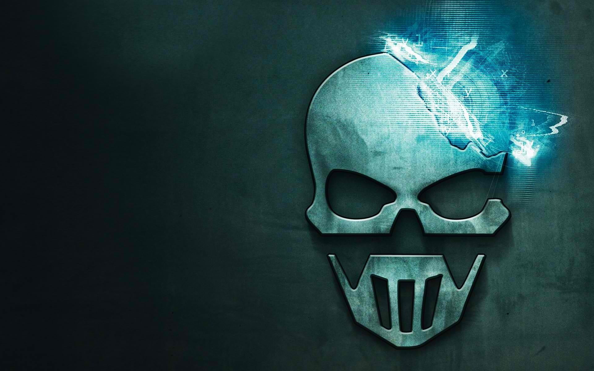 human skull illustration, artwork, Tom Clancy's Ghost Recon: Future Soldier