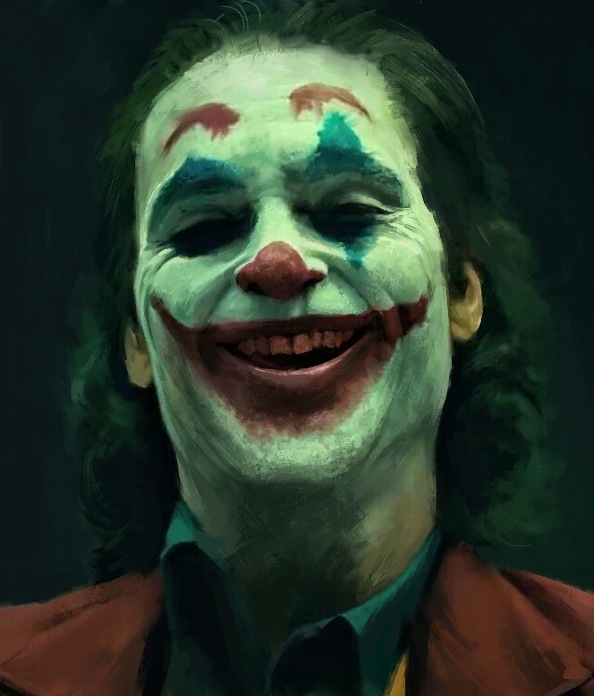 Free download | HD wallpaper: digital art, artwork, face, Joker (2019 ...