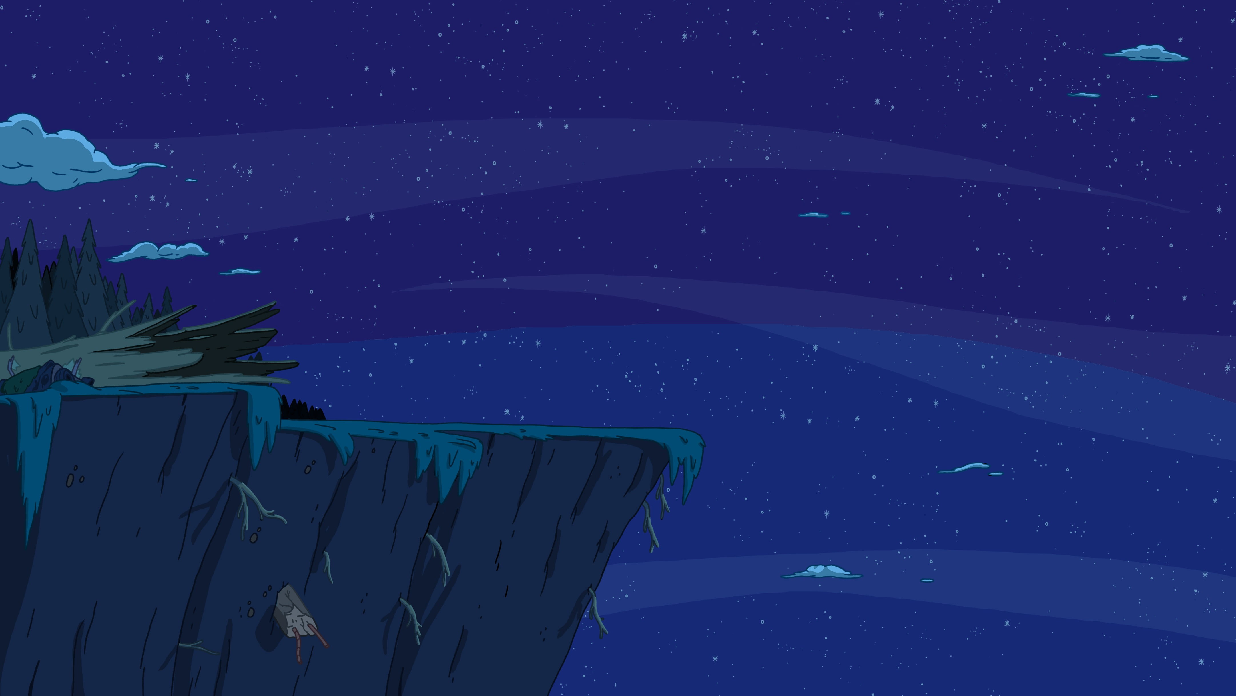 mountain cliff wallpaper, Adventure Time, cartoon, star - space