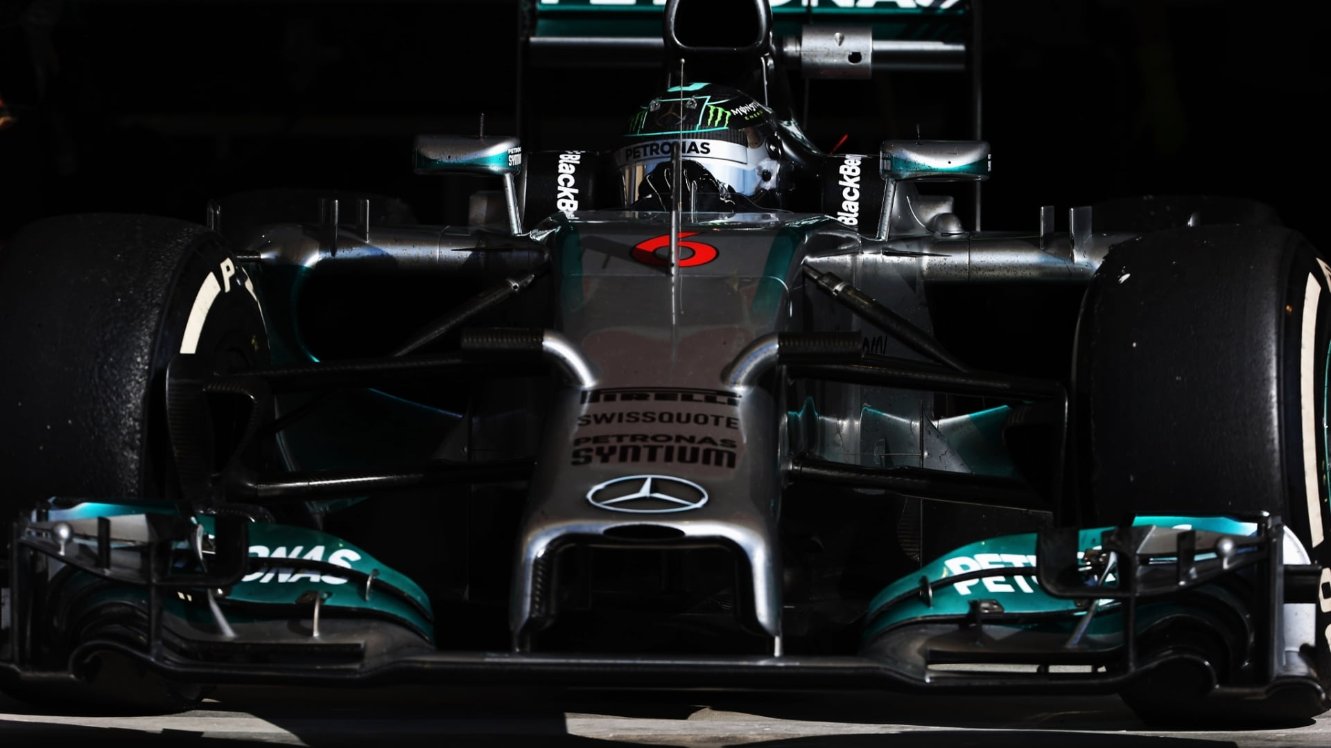 green and gray Formula 1 car, Mercedes AMG Petronas, Nico Rosberg