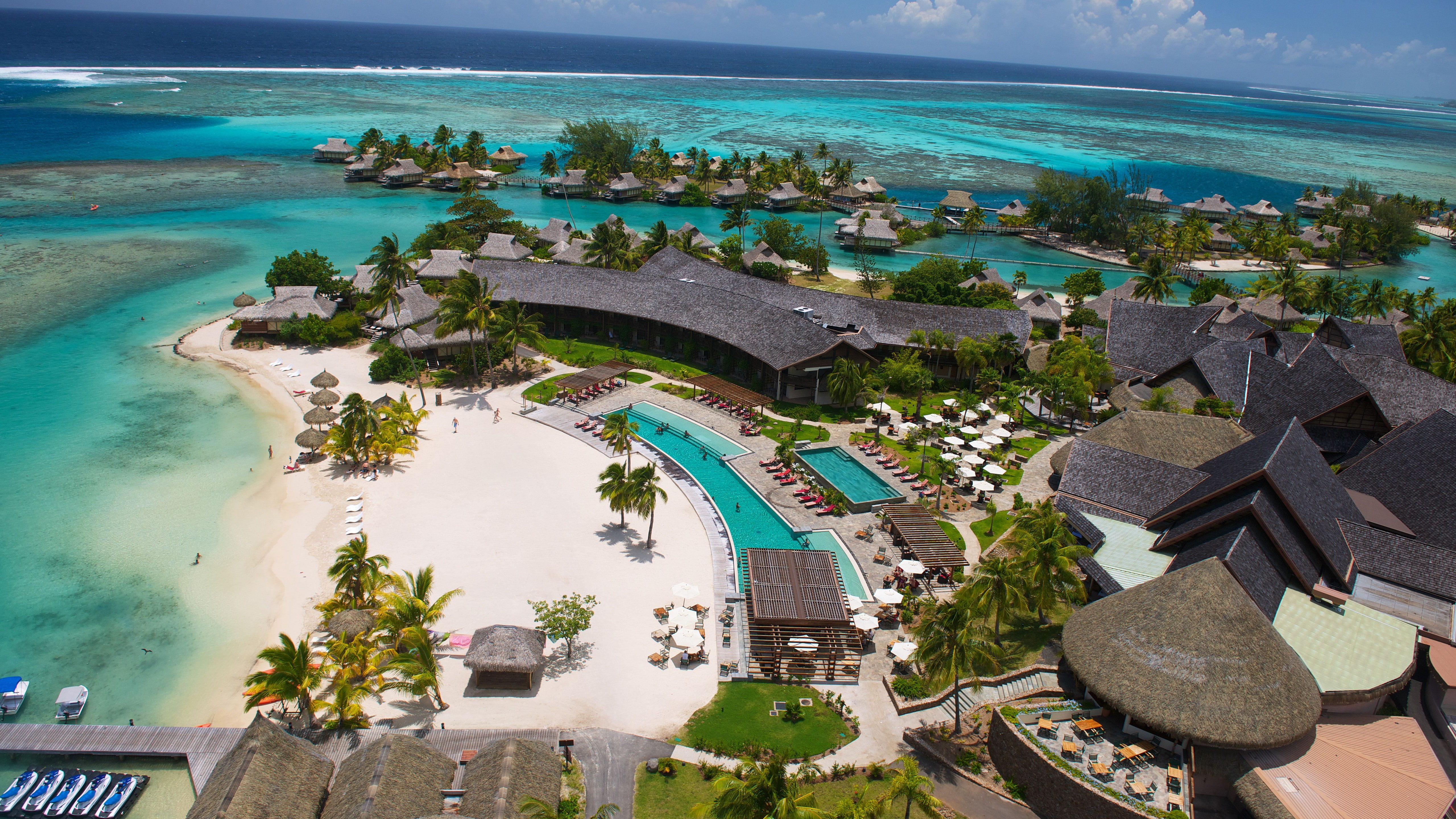 aerial view of ocean resort, InterContinental Moorea Resort, Best Beaches in the World