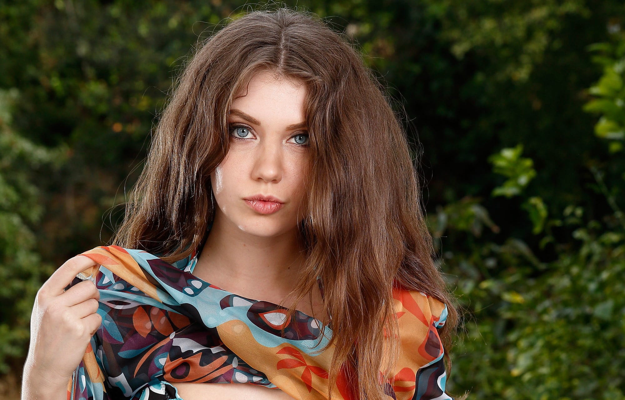 Elena Koshka, model, women, face, blue eyes, portrait, headshot