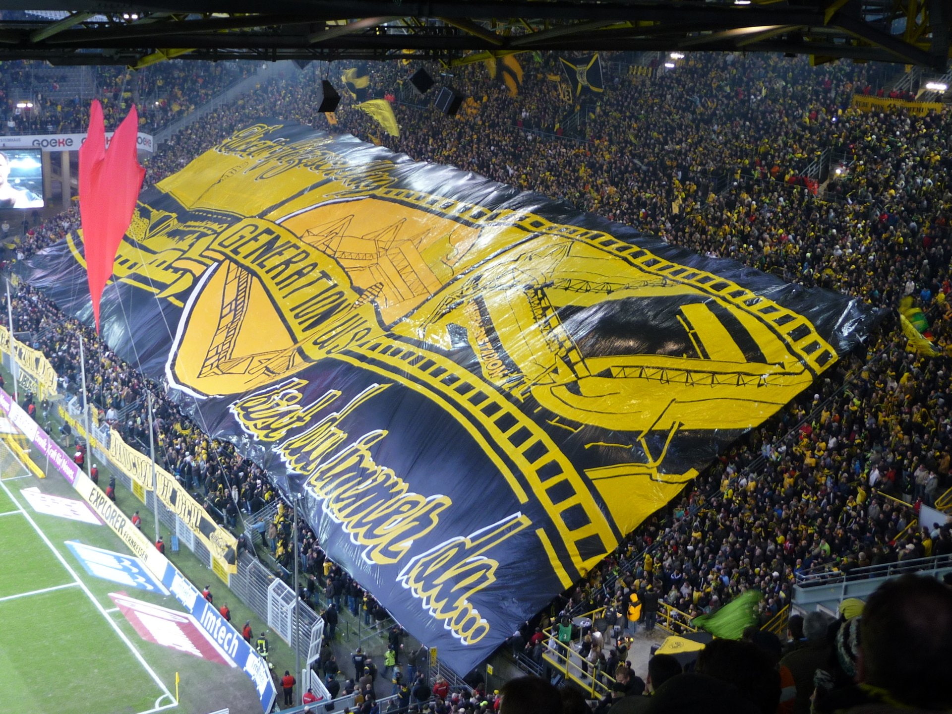 Soccer, Borussia Dortmund, BVB, crowd, large group of people