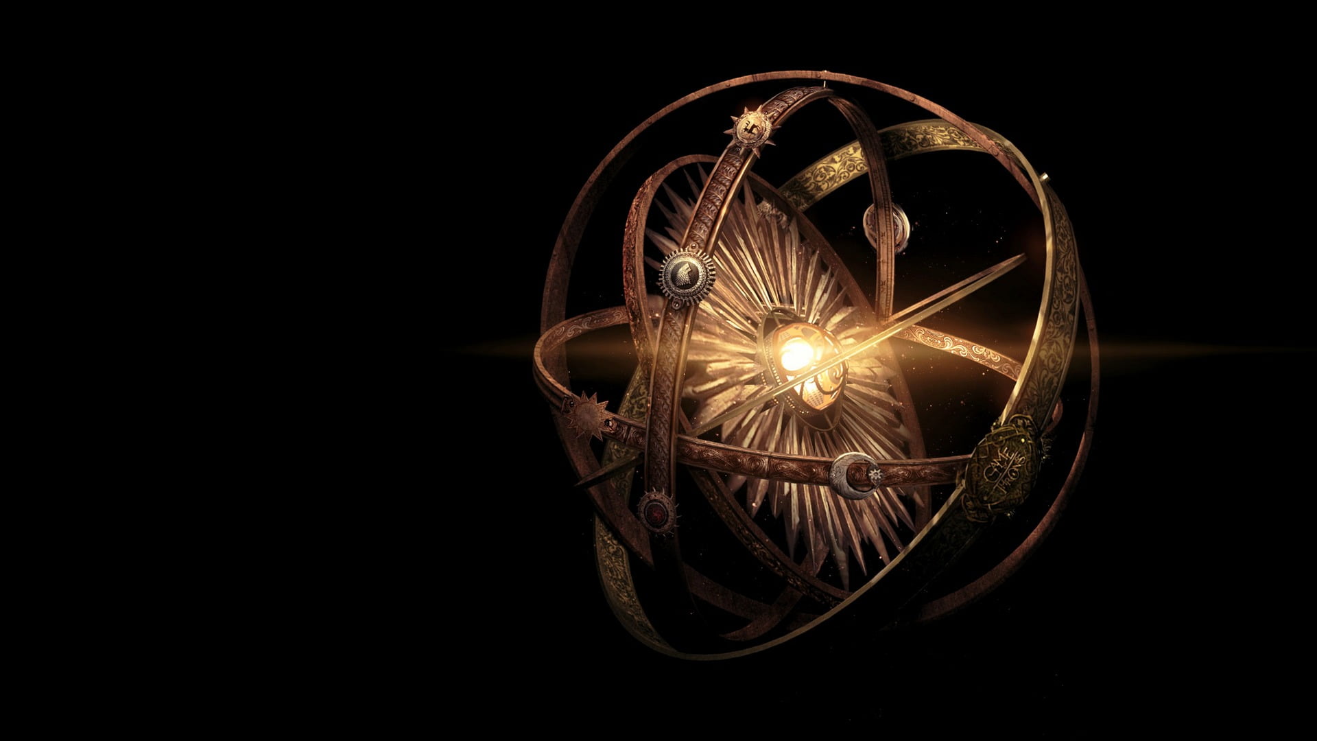 Armillary sphere digital wallpaper, Game of Thrones, compass