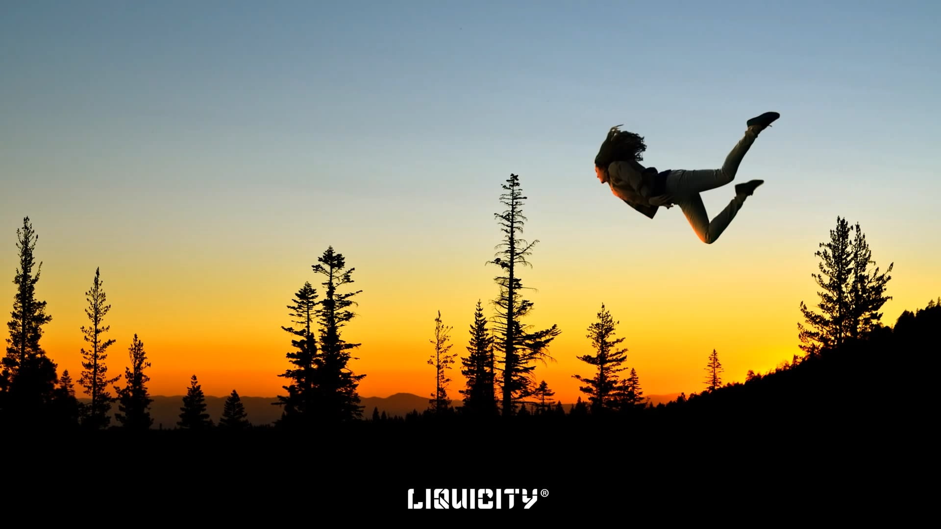 person jump shot photo during sunset, Liquicity, landscape, jumping