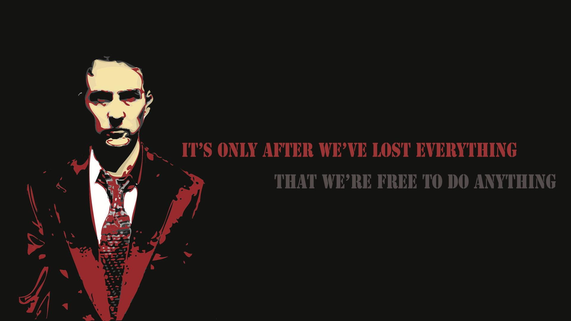 Fight Club – Do Anything HD, black, inspirational, lost everything