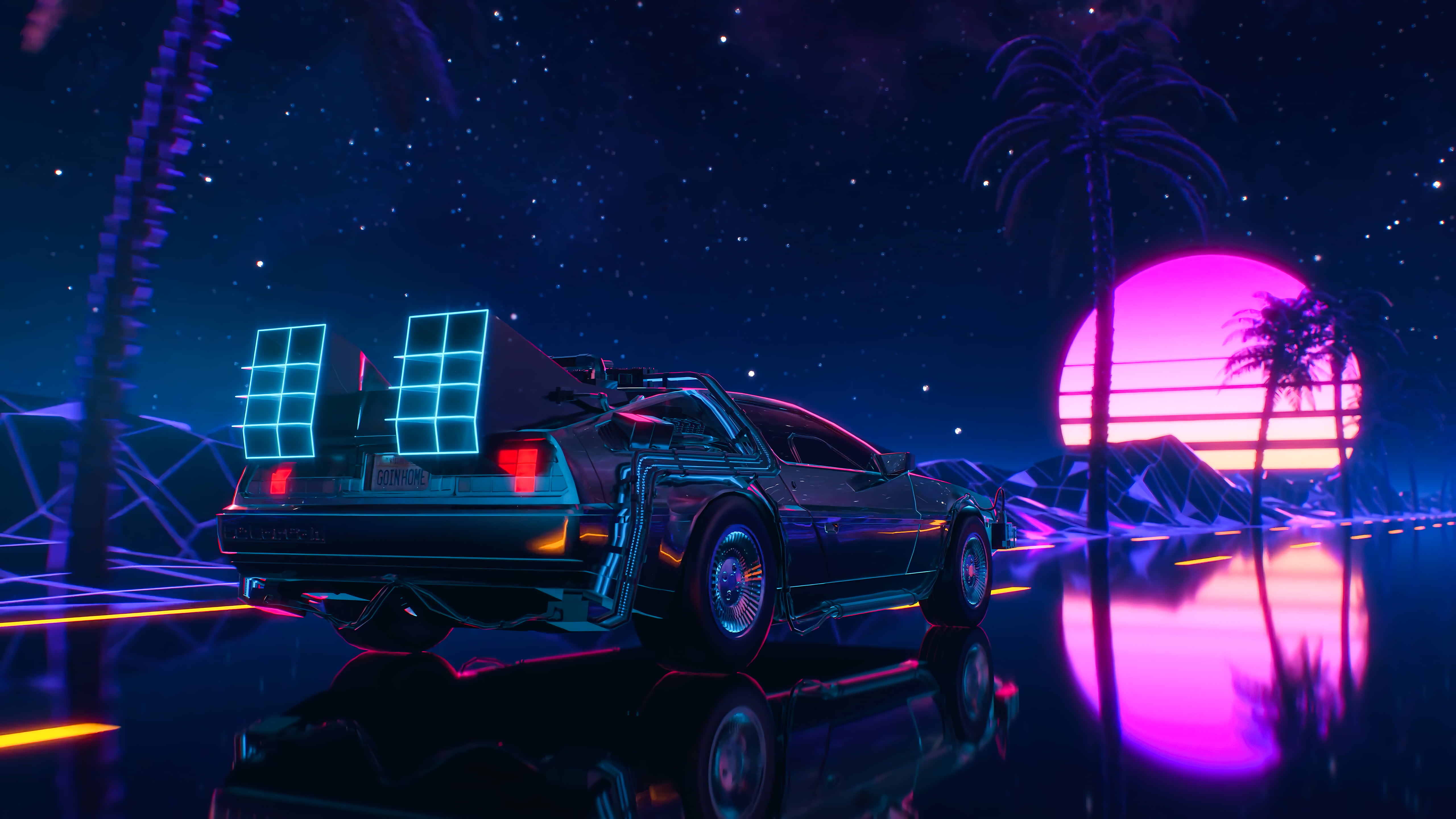 Free download | HD wallpaper: DeLorean, Back to the Future, ambient