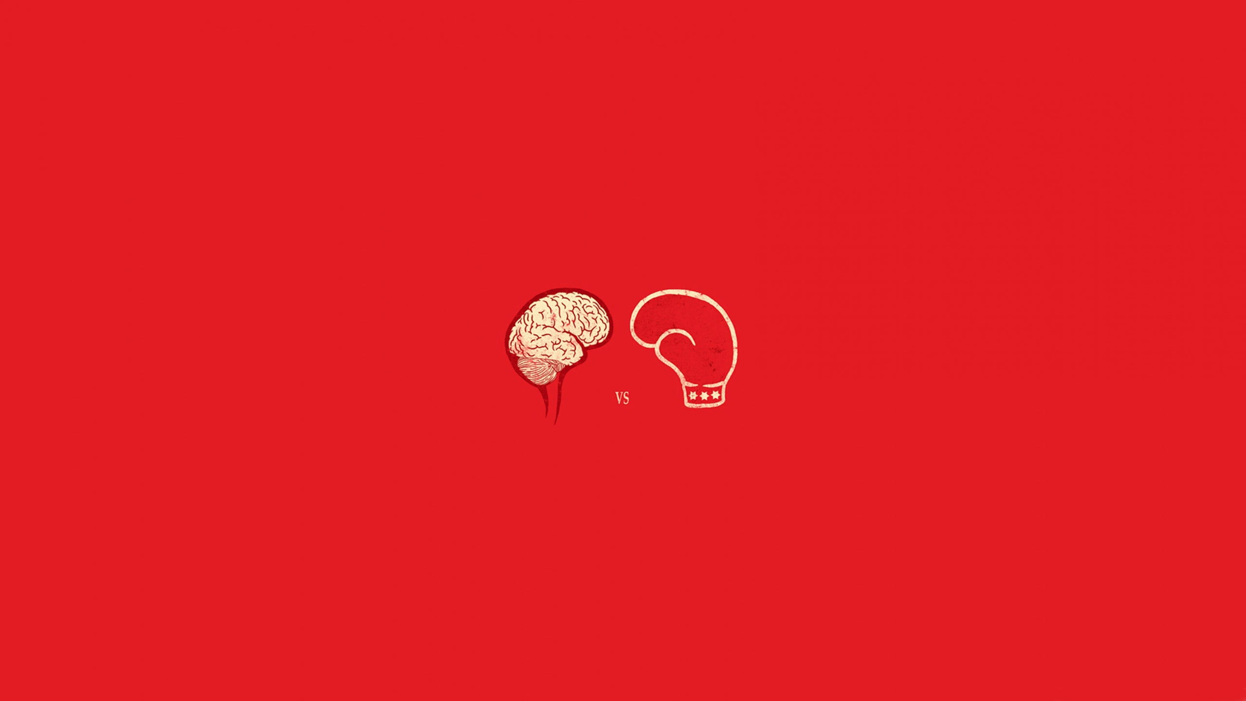 brain vector art, humor, red, minimalism, red background, love