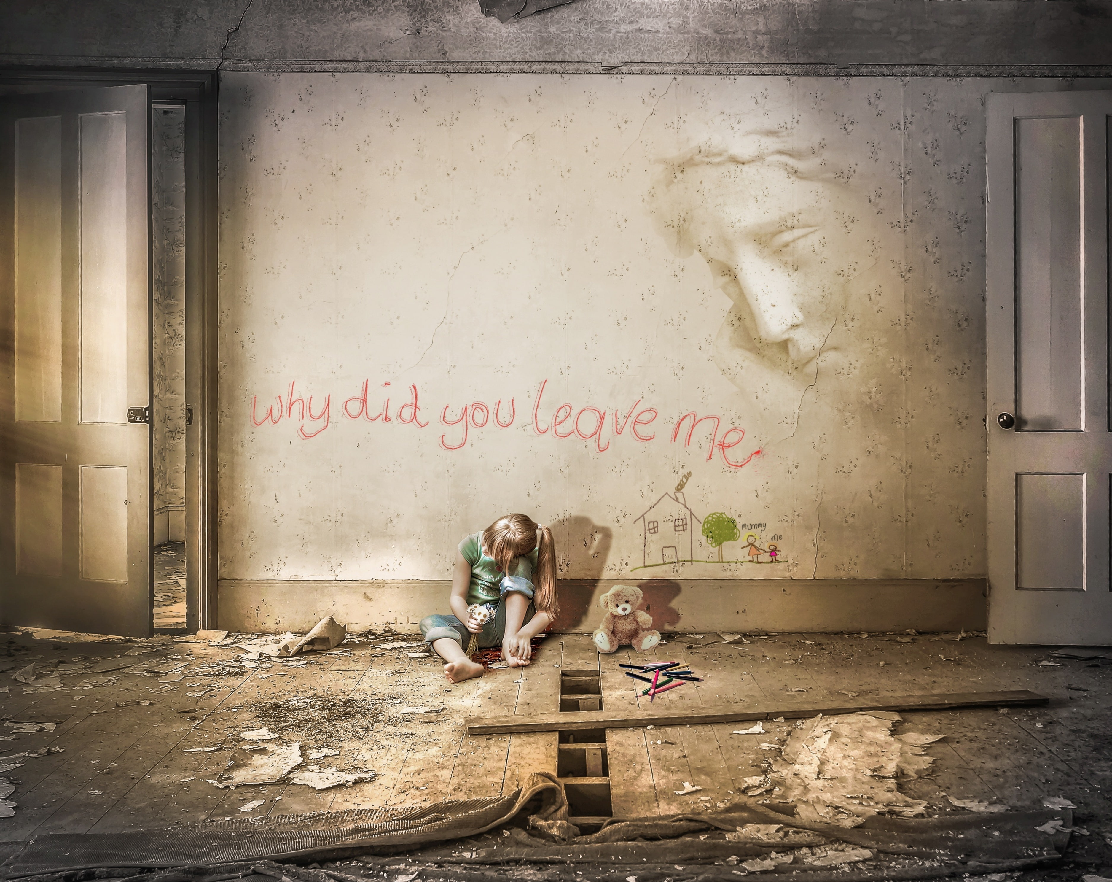 Abandoned Child, Charity, Family, Room, Alone, sorrow, awareness