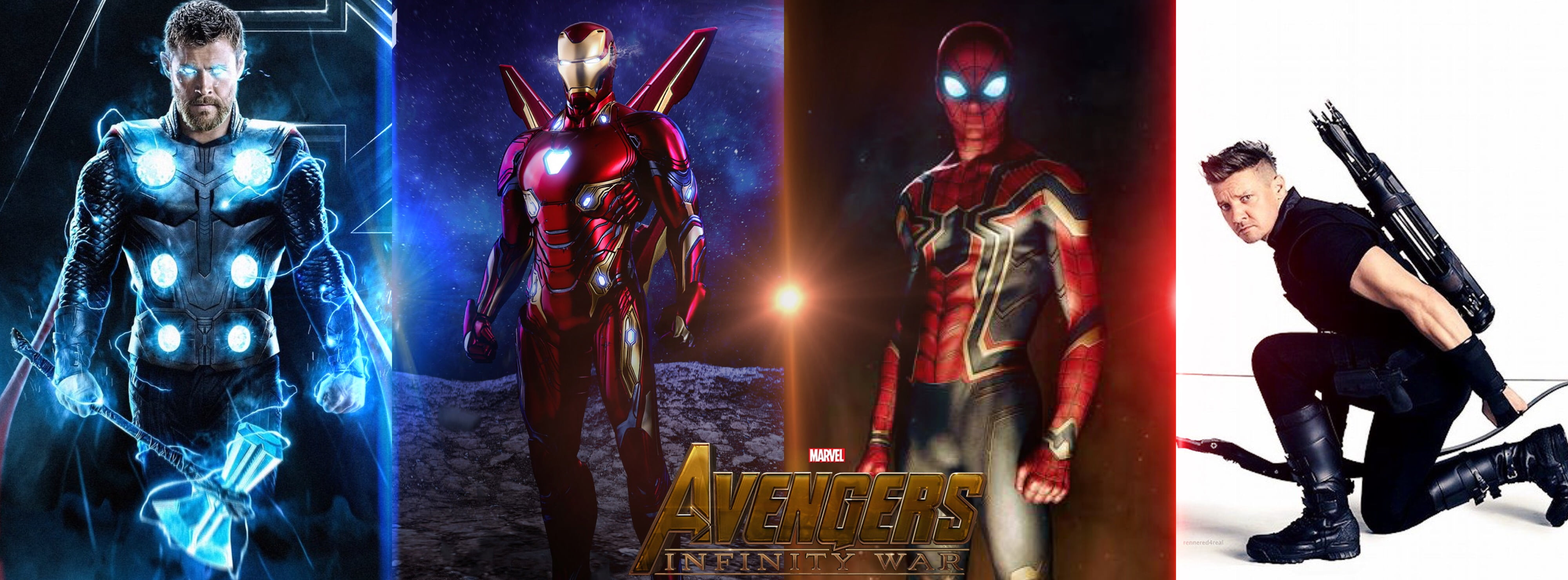 Avengers character poster, Avengers Infinity War, Iron Man, Thor