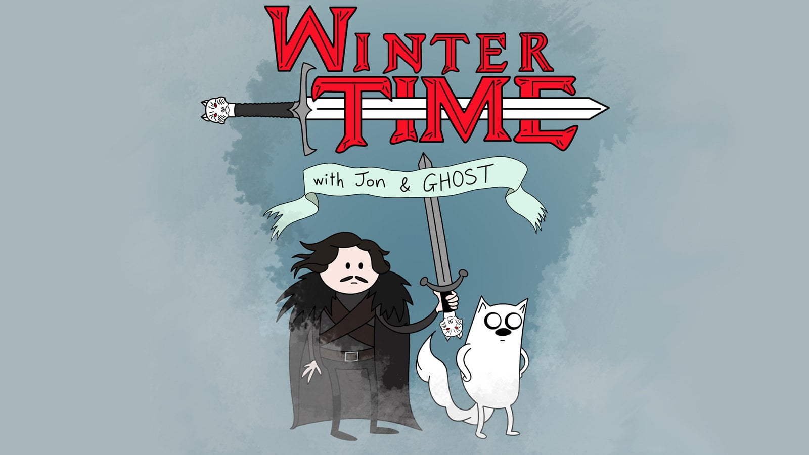 Winter Time with Jon & Ghost poster, Humor, Movie, A Song of Ice and Fire