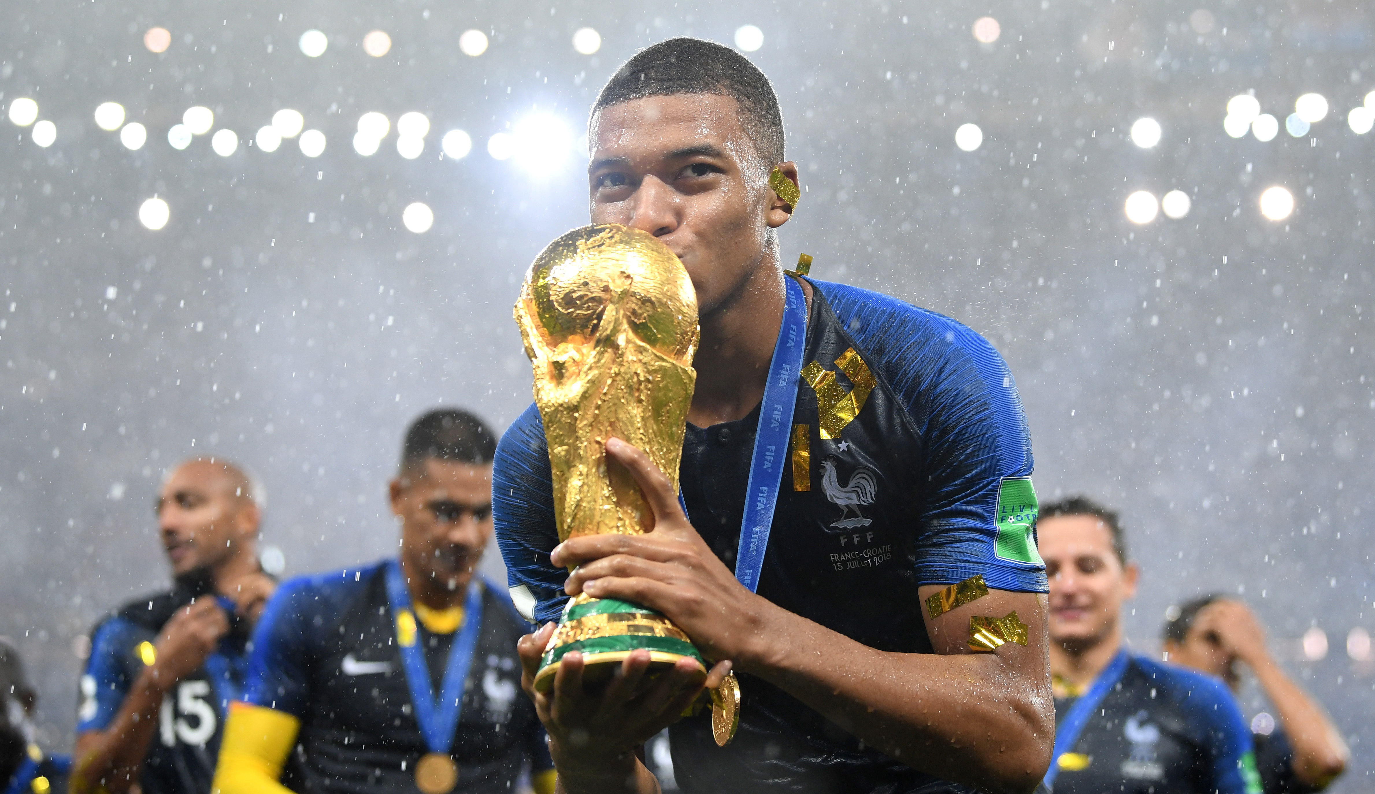 Free download | HD wallpaper: Kylian Mbappe Celebrates Fifa World Cup