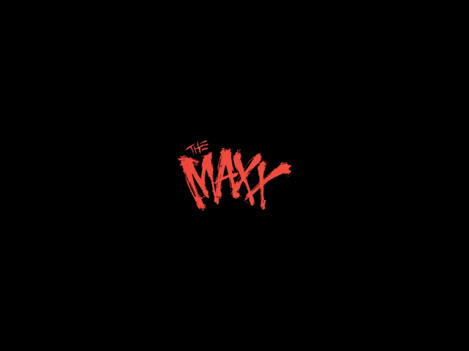 the maxx, red, copy space, black background, studio shot, no people