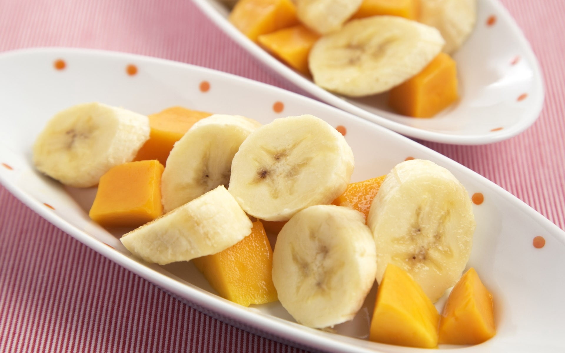banana fruit, bananas, sliced, plate, food, yellow, close-up