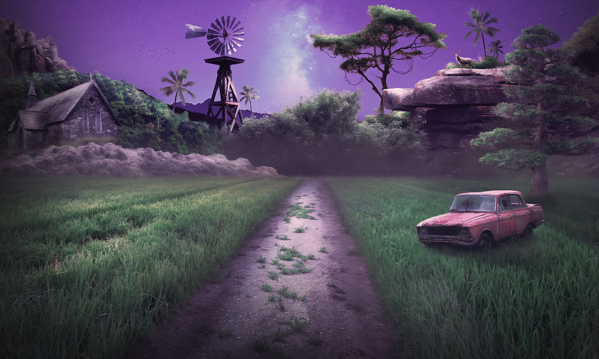 Path, Dead End, Landscape, plant, grass, transportation, tree