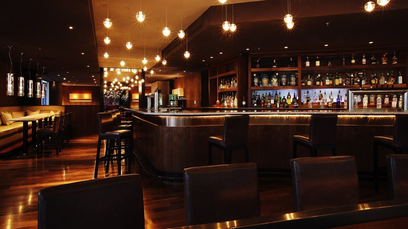 black and brown wooden table, indoors, bar, bar - drink establishment