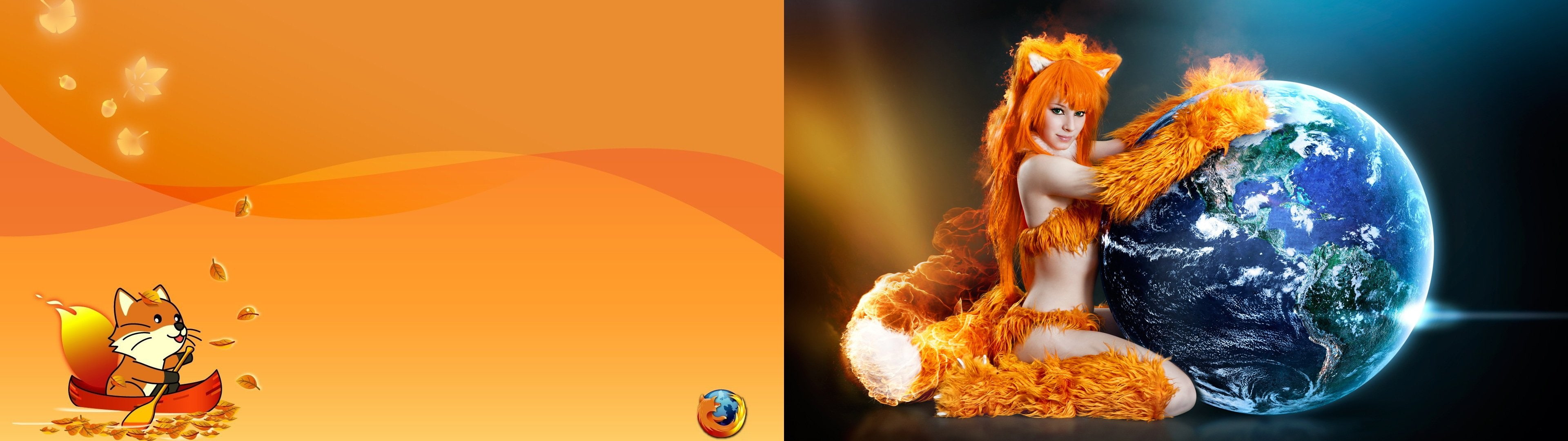 babe, computer, cosplay, firefox, sexy