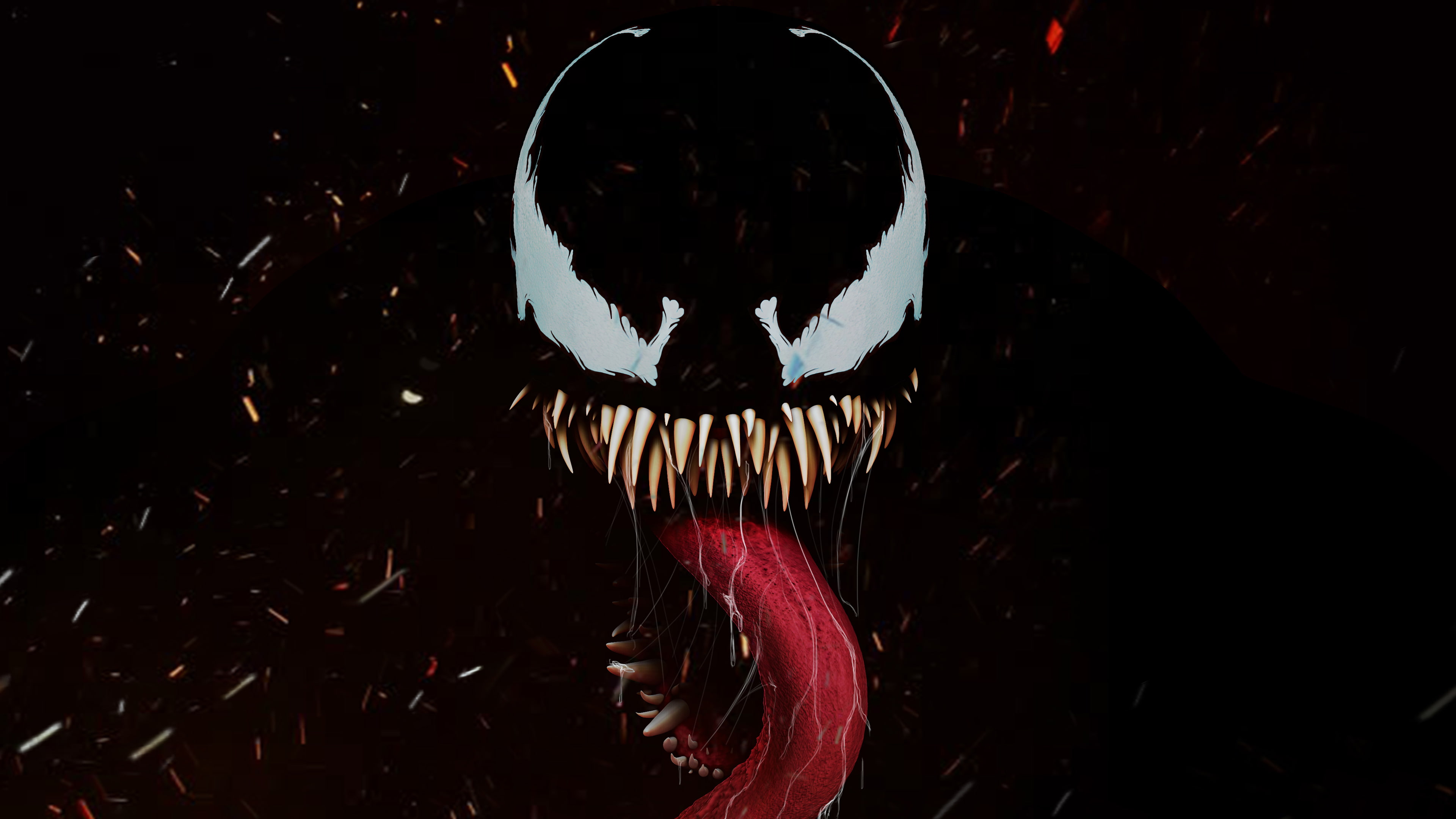 Marvel Comics, Venom, close-up, one animal, studio shot, animal body part