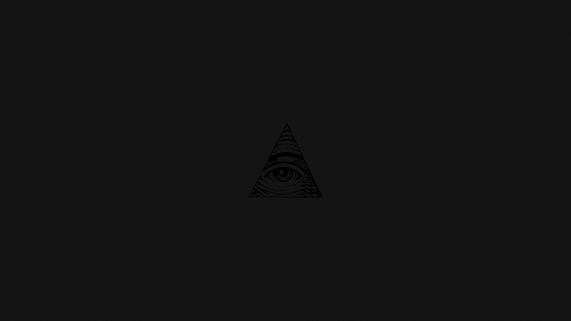 eye of ra logo, the all seeing eye, minimalism, black background