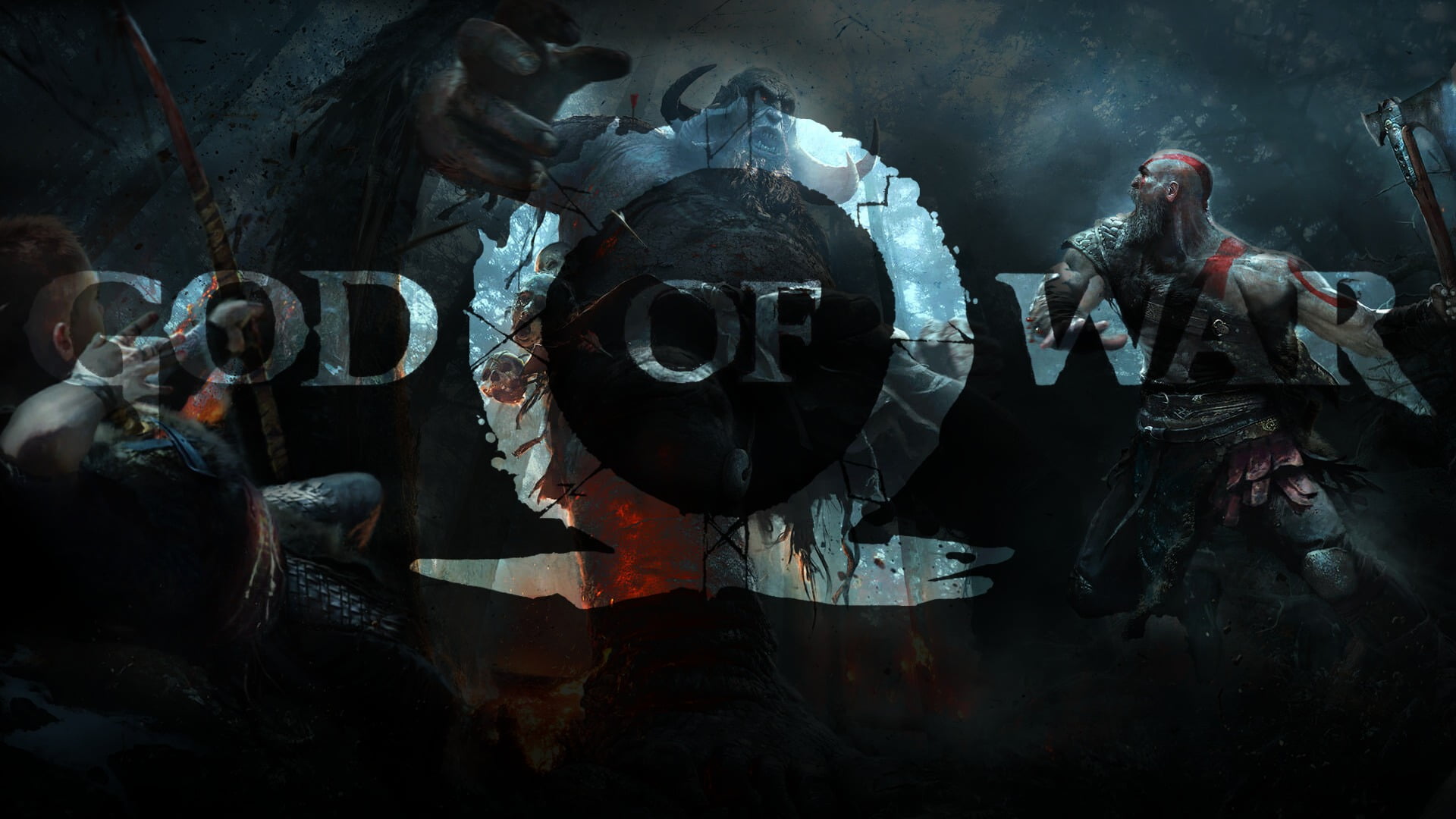 God Of War 3D wallpaper, god of war 4, video games, Kratos, Omega