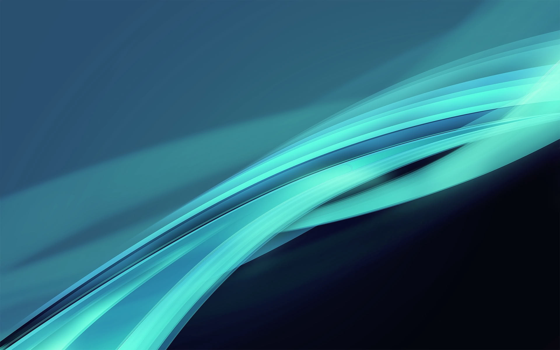 teal and blue waves, lines, light, bright, lights, abstract, backgrounds