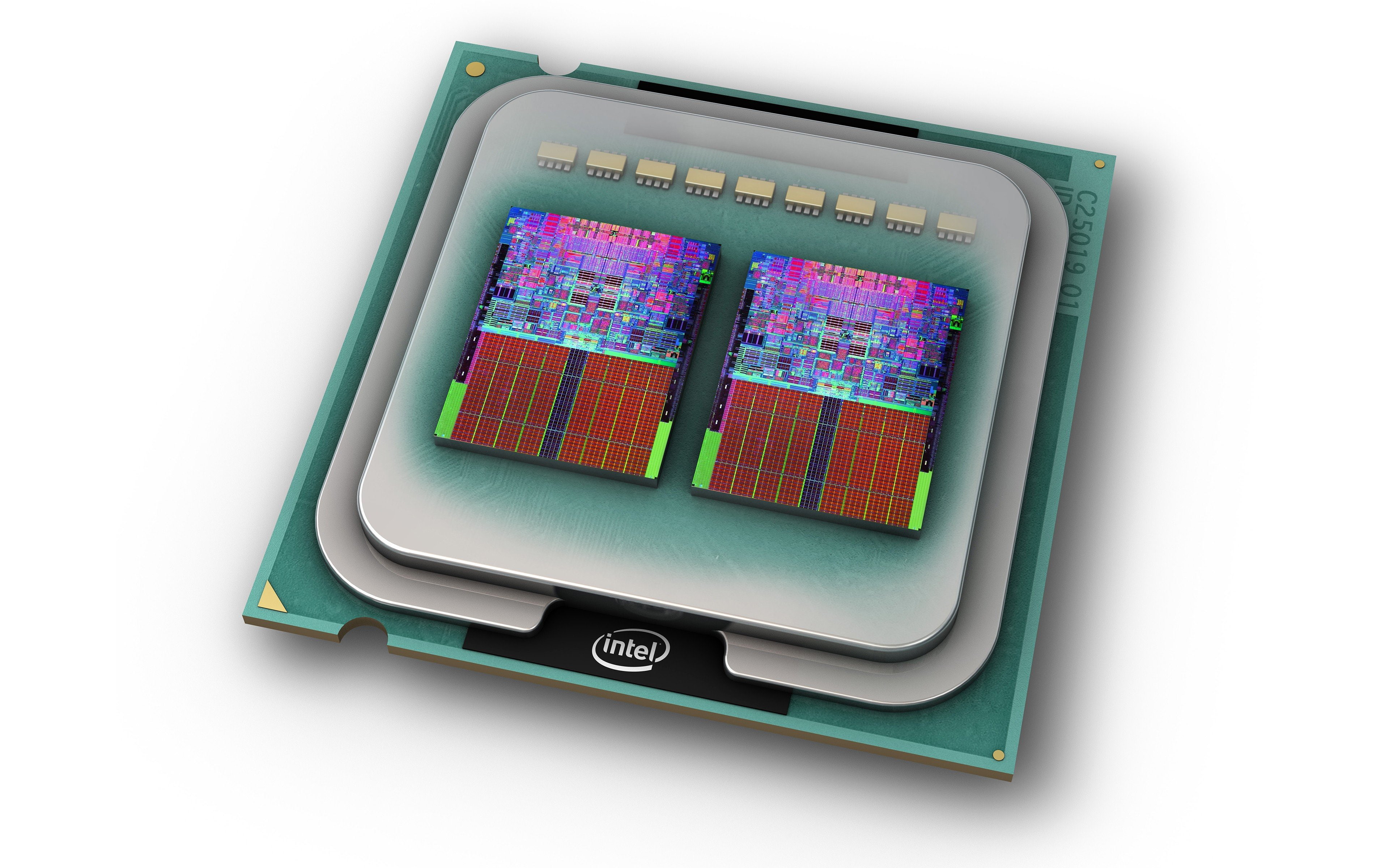 cpu intel computer, technology, white background, studio shot