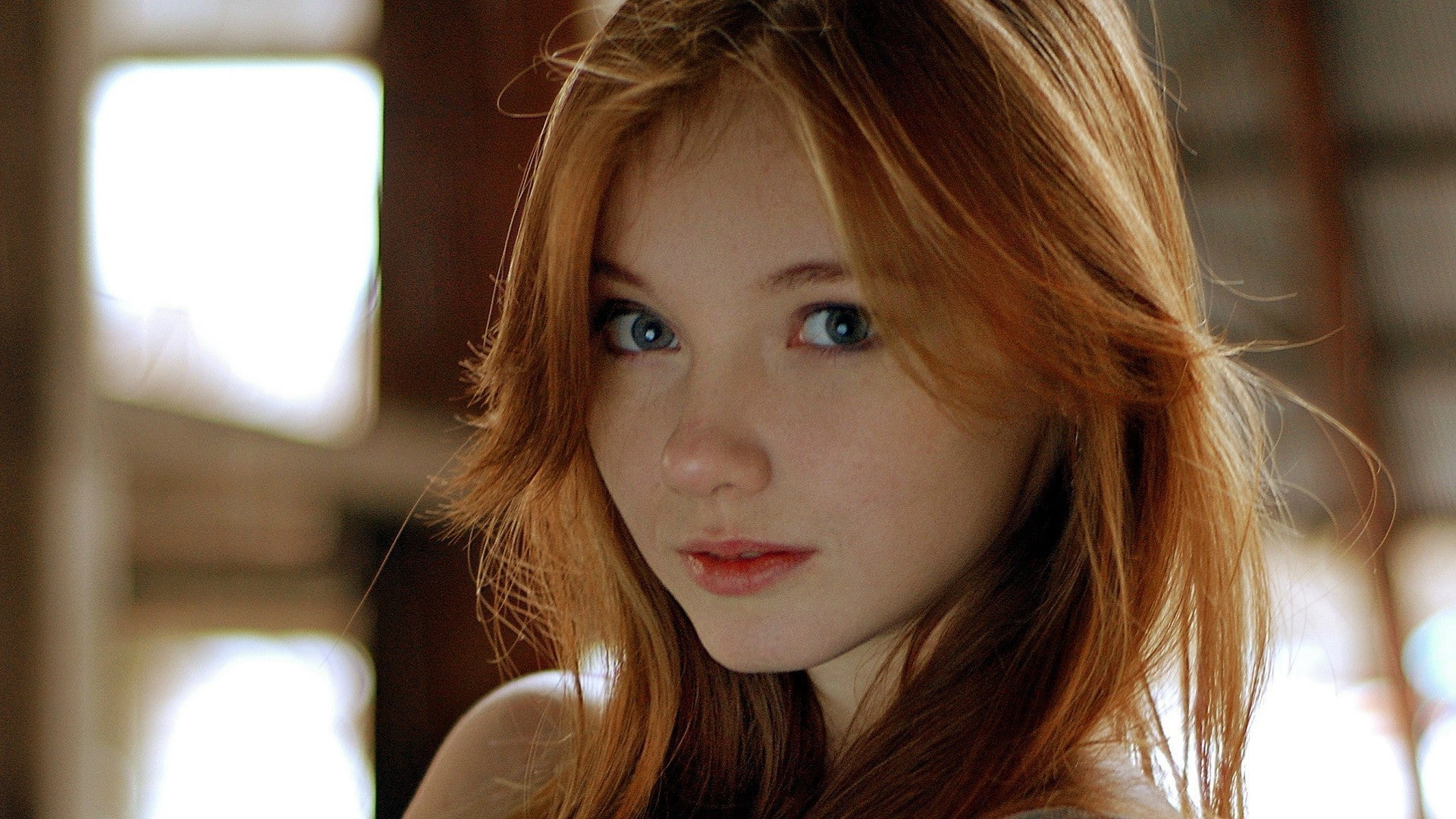 olesya kharitonova women blue eyes model face redhead, portrait