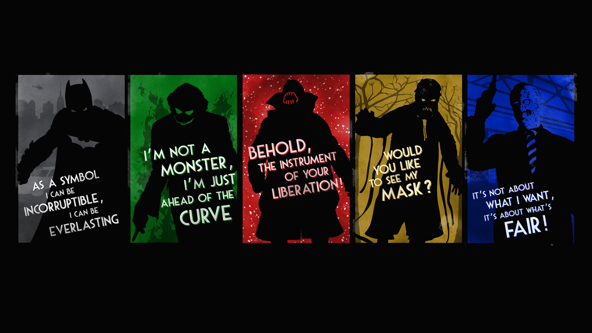 Batman, The Dark Knight Trilogy, Bane (DC Comics), Joker, Scarecrow (Batman)