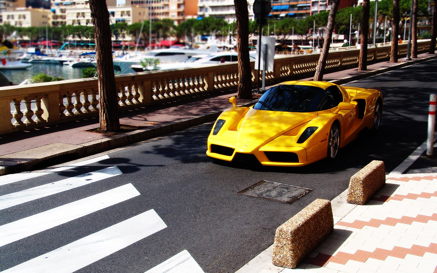 Ferrari Enzo HD, yellow luxury car, cars