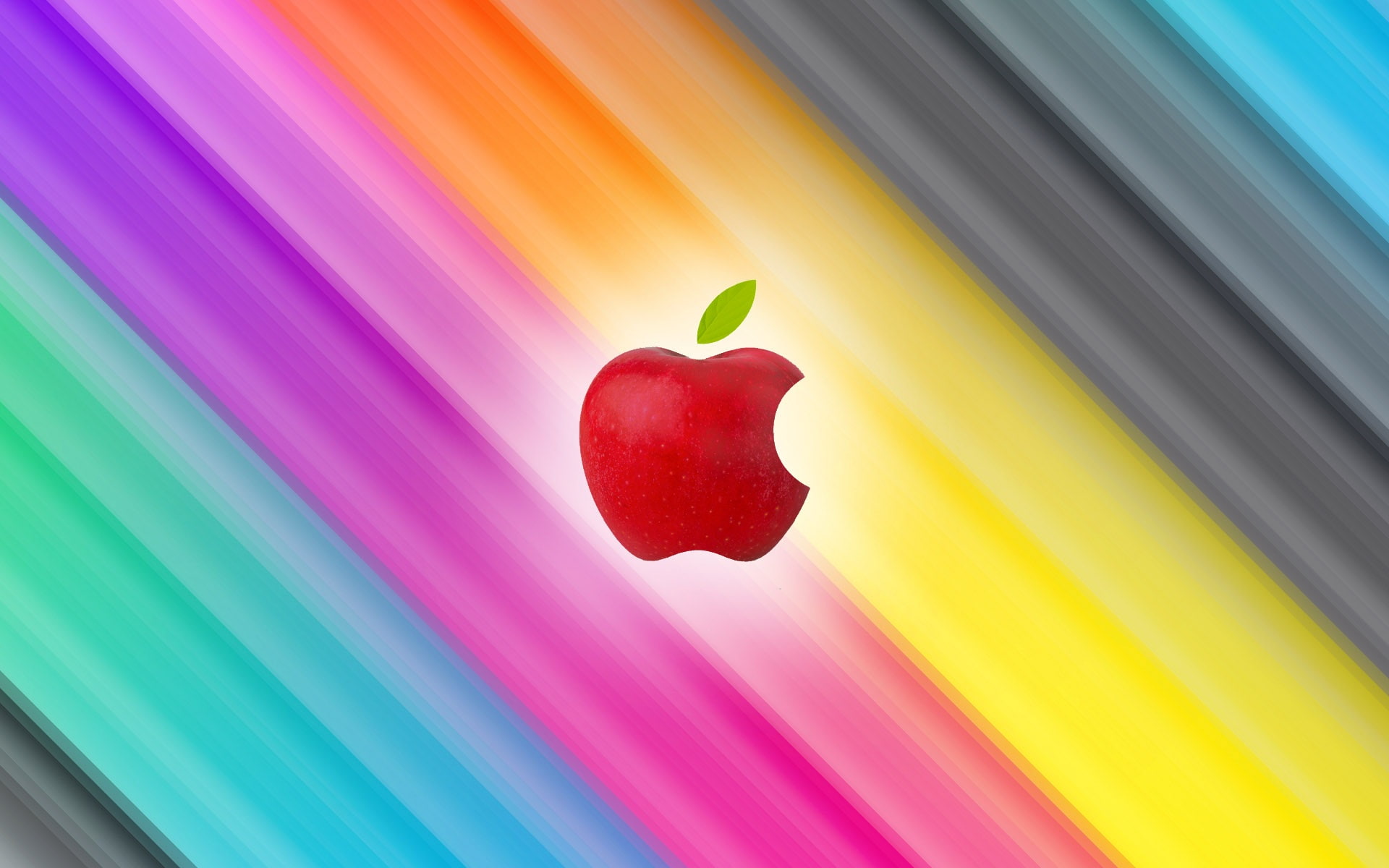 Apple slashes Colorful Background, apple logo