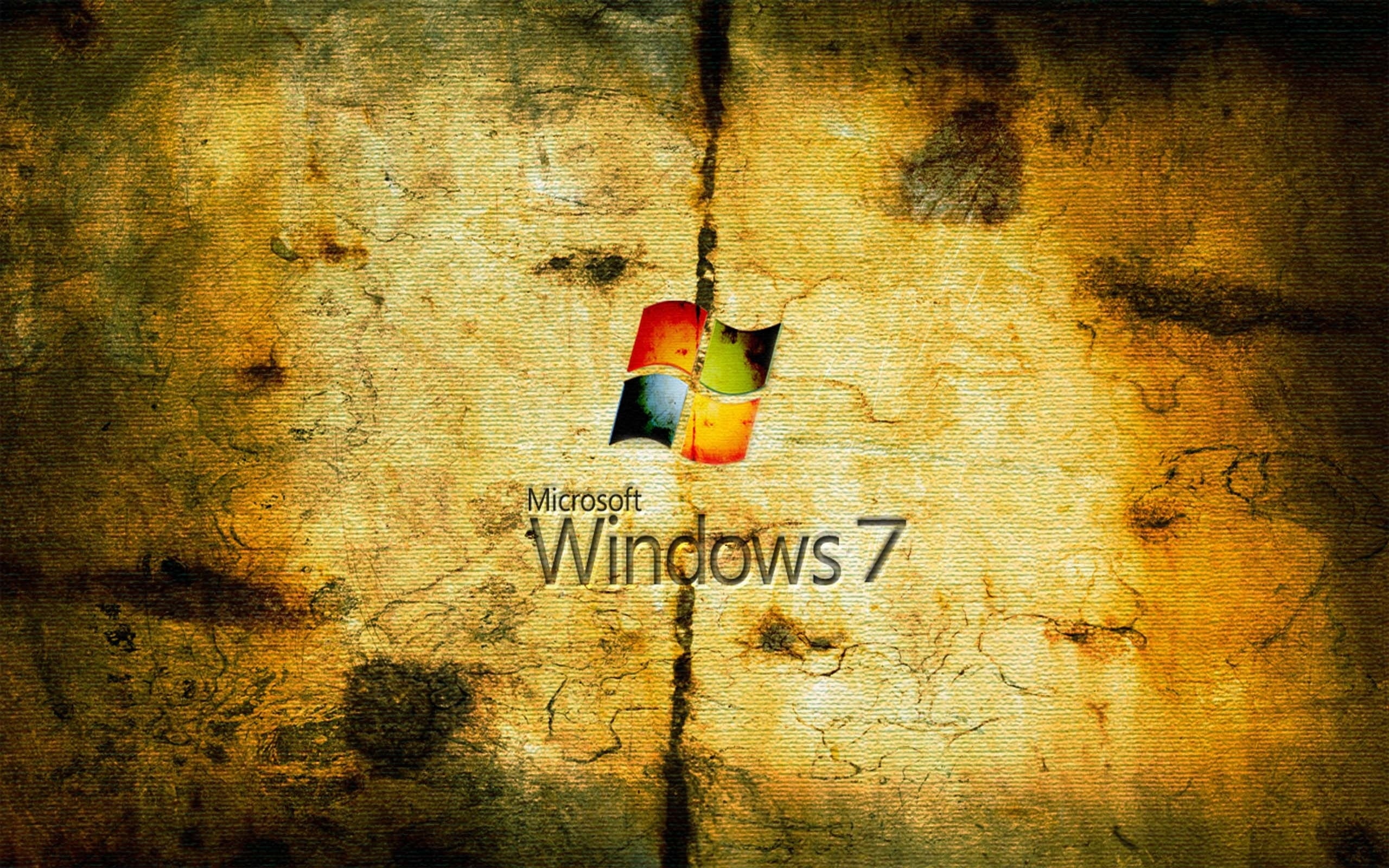 Grungy Windows Seven, microsoft, Windows 7