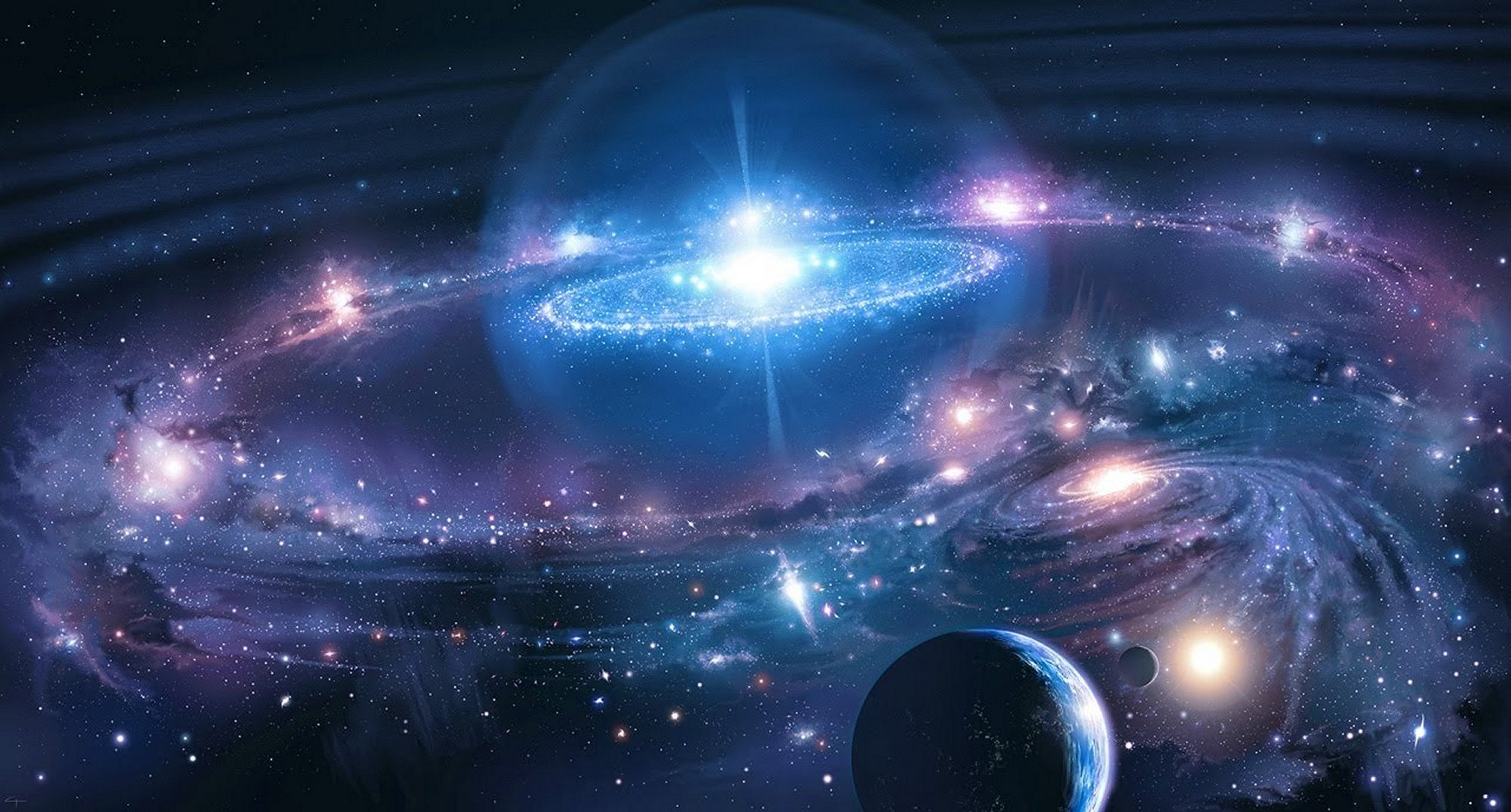 Fantastic Universe Mz Space Stars Galaxies Ultra Hd Desktop