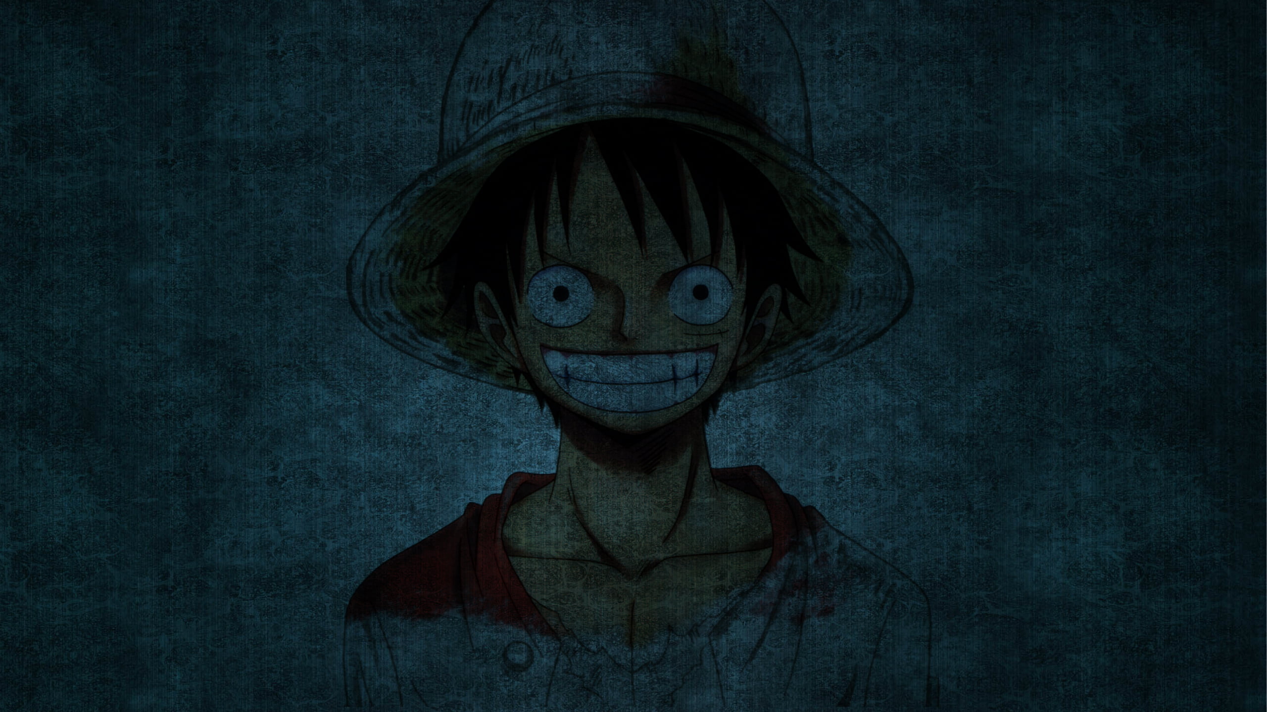 One Piece Monkey D Luffy illustration, Monkey D. Luffy, blue background