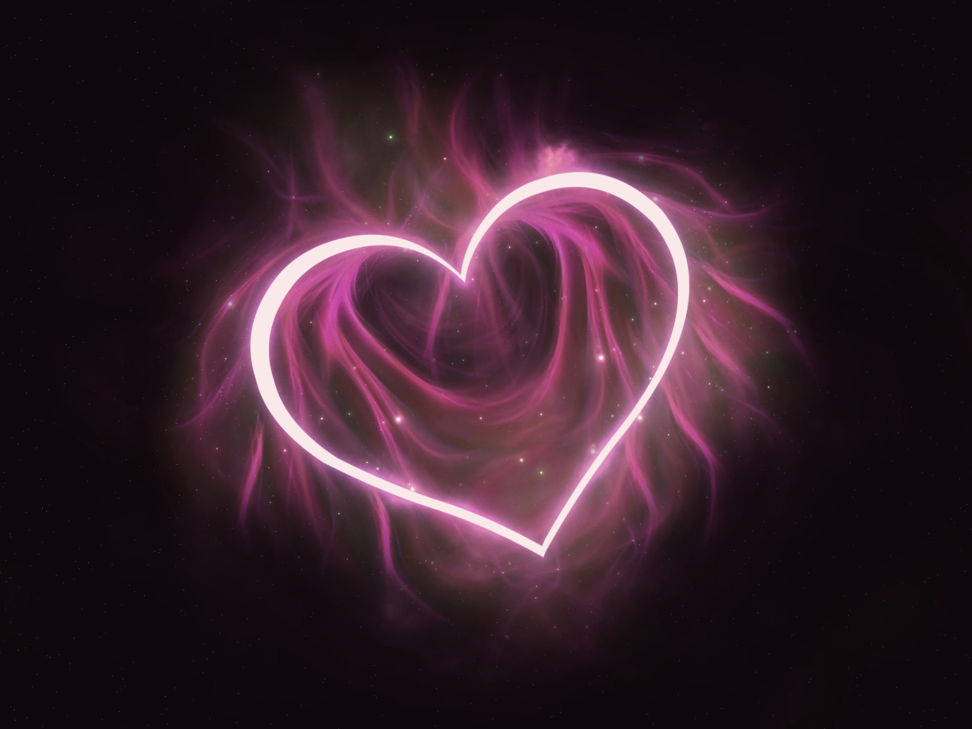 Artistic, Heart, Love, Nebula, Purple, glowing, creativity