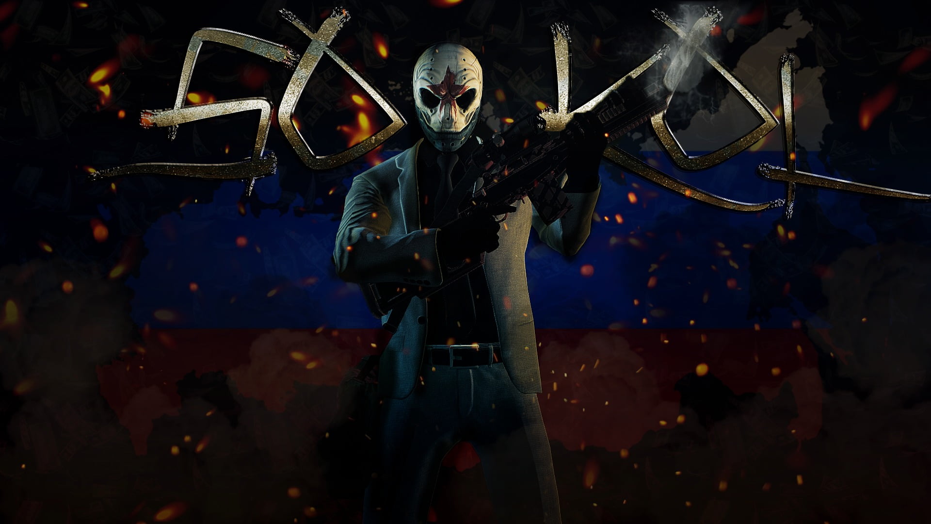 male wearing mask wallpaper, Payday 2, occupation, headwear, real people