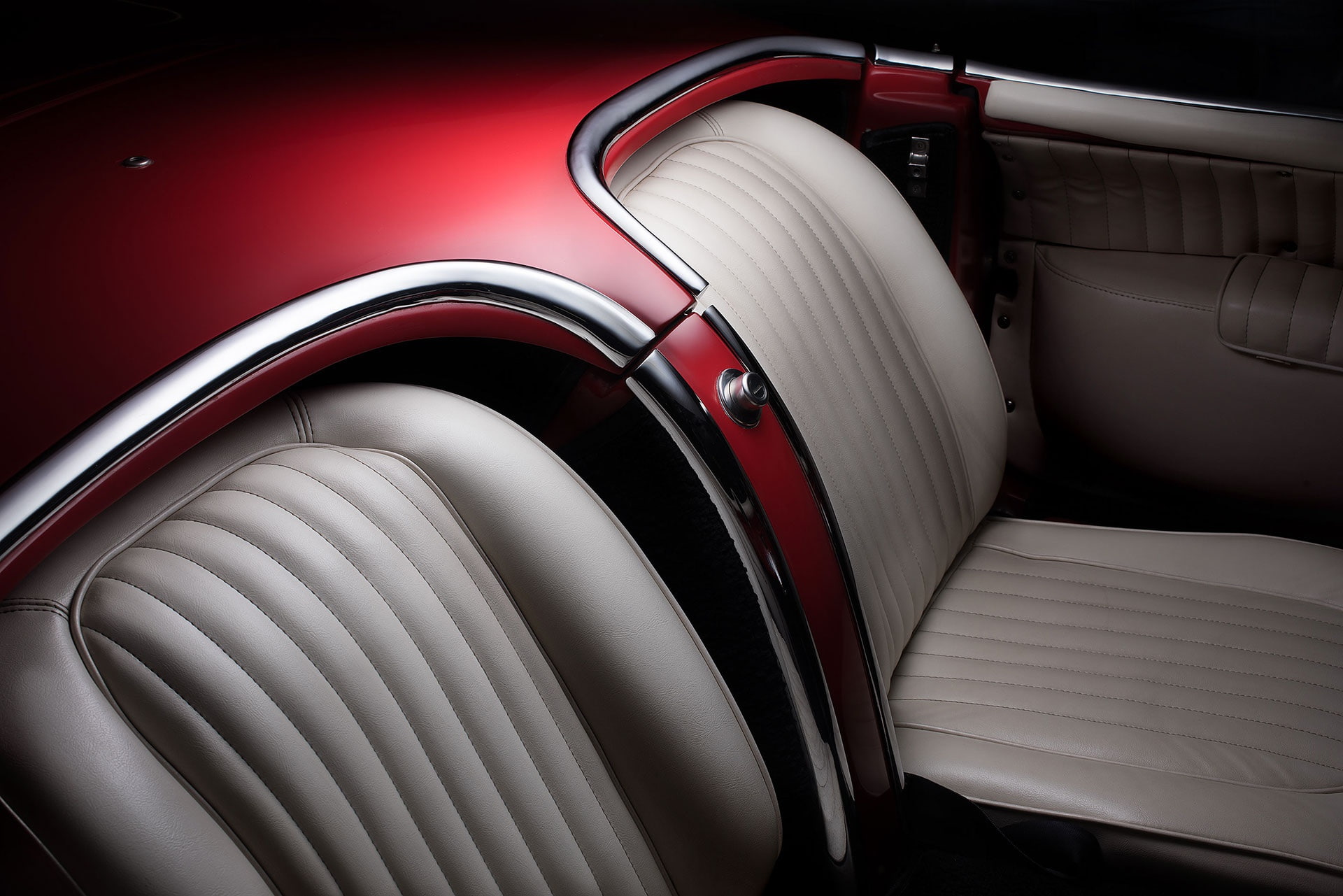car interior, red, 1954 (Year), Corvette