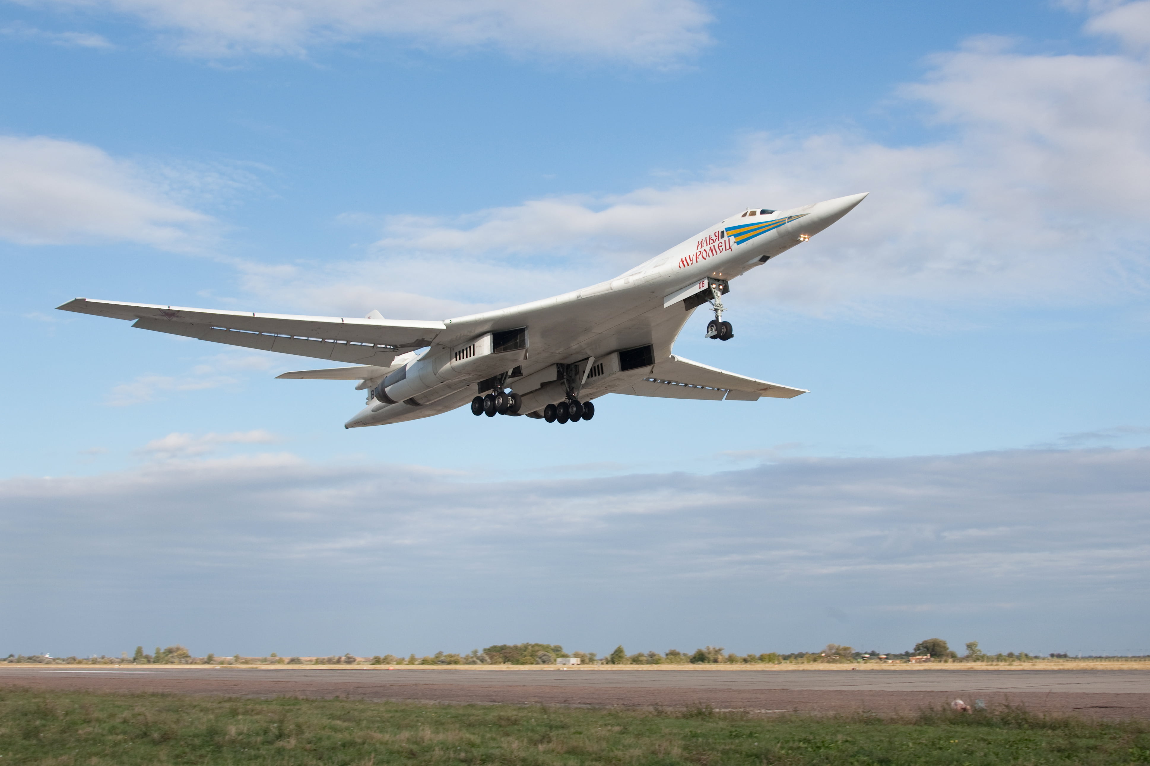 white airplane, the sky, the rise, strategic, The Tu-160, supersonic