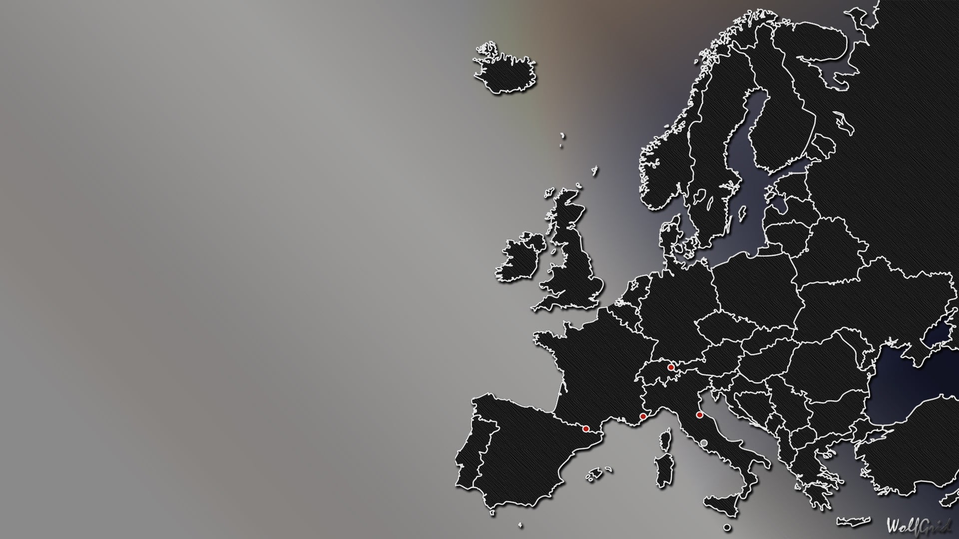 black map photo digital wallpaper, Europe, countries, sky, low angle view